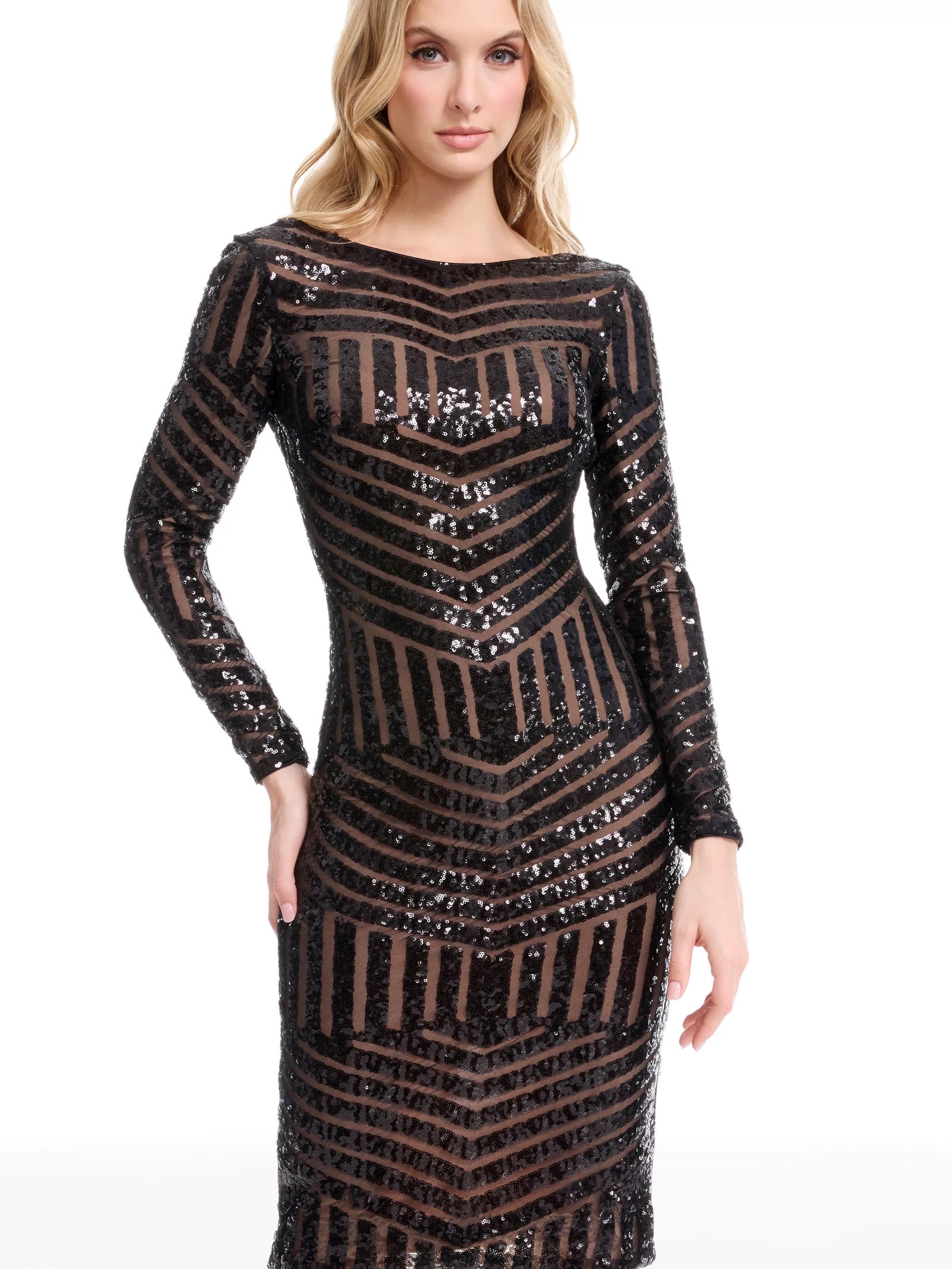 Emery Dress / Black-Nude