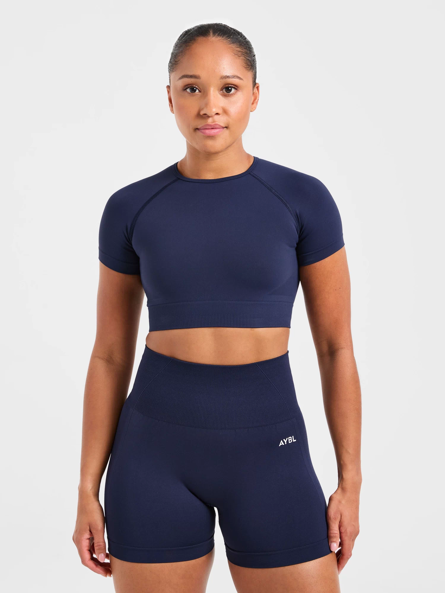 Empower Seamless Crop Top - Navy