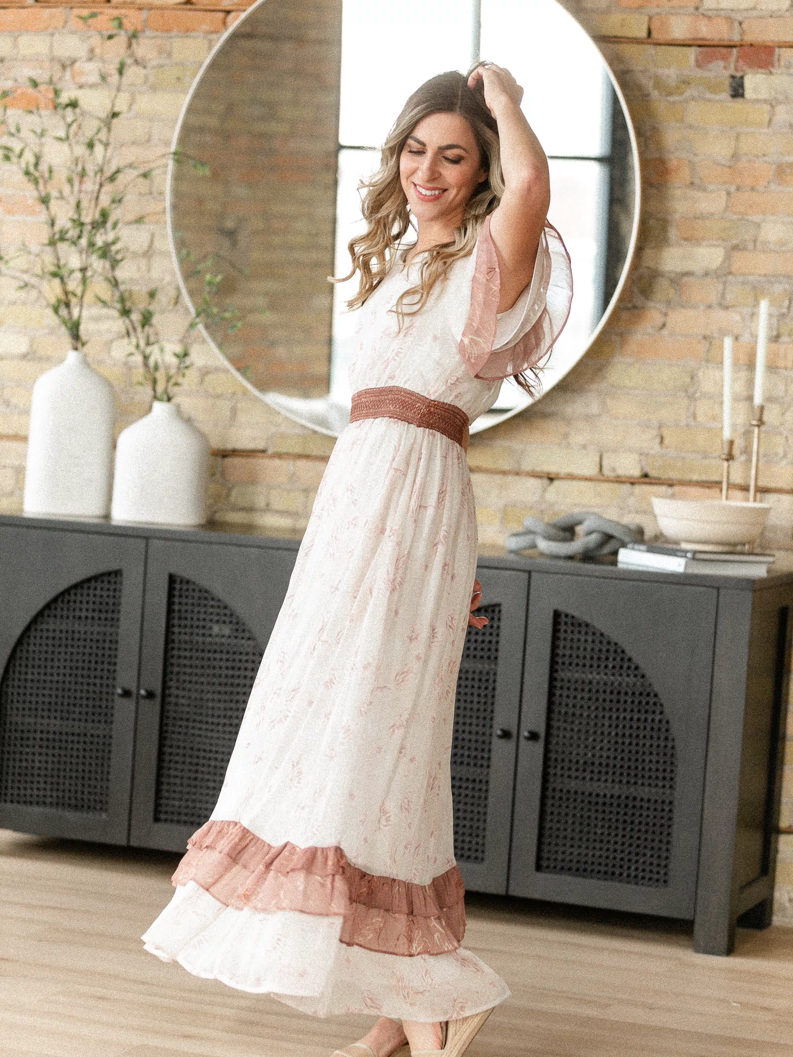 Estelle Pink Floral Maxi Dress IC Dresses
