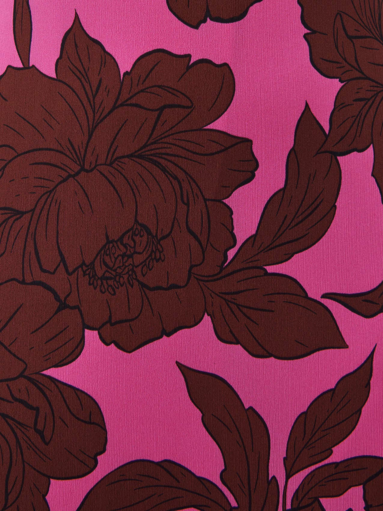 Candy Is 5'6" & Wears Size UK 8|Ester Ruffle Maxi Dress - Brown and Fuchsia Floral