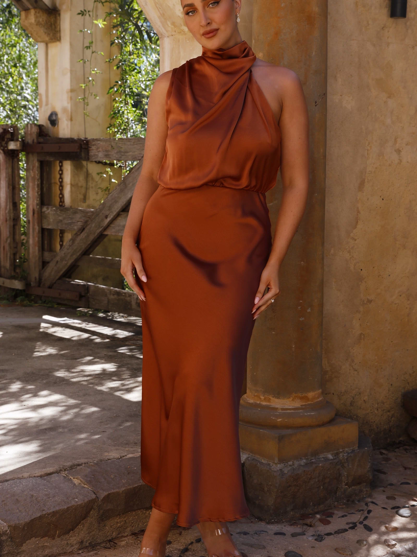 Esther Maxi Dress - Copper - Billy J