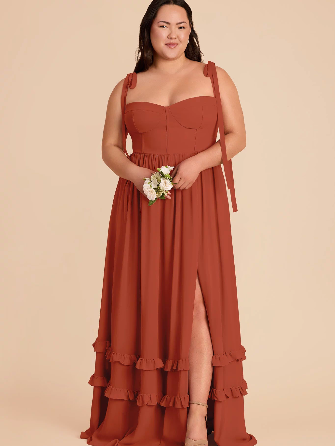 Auburn Evelyn Chiffon Dress by Birdy Grey