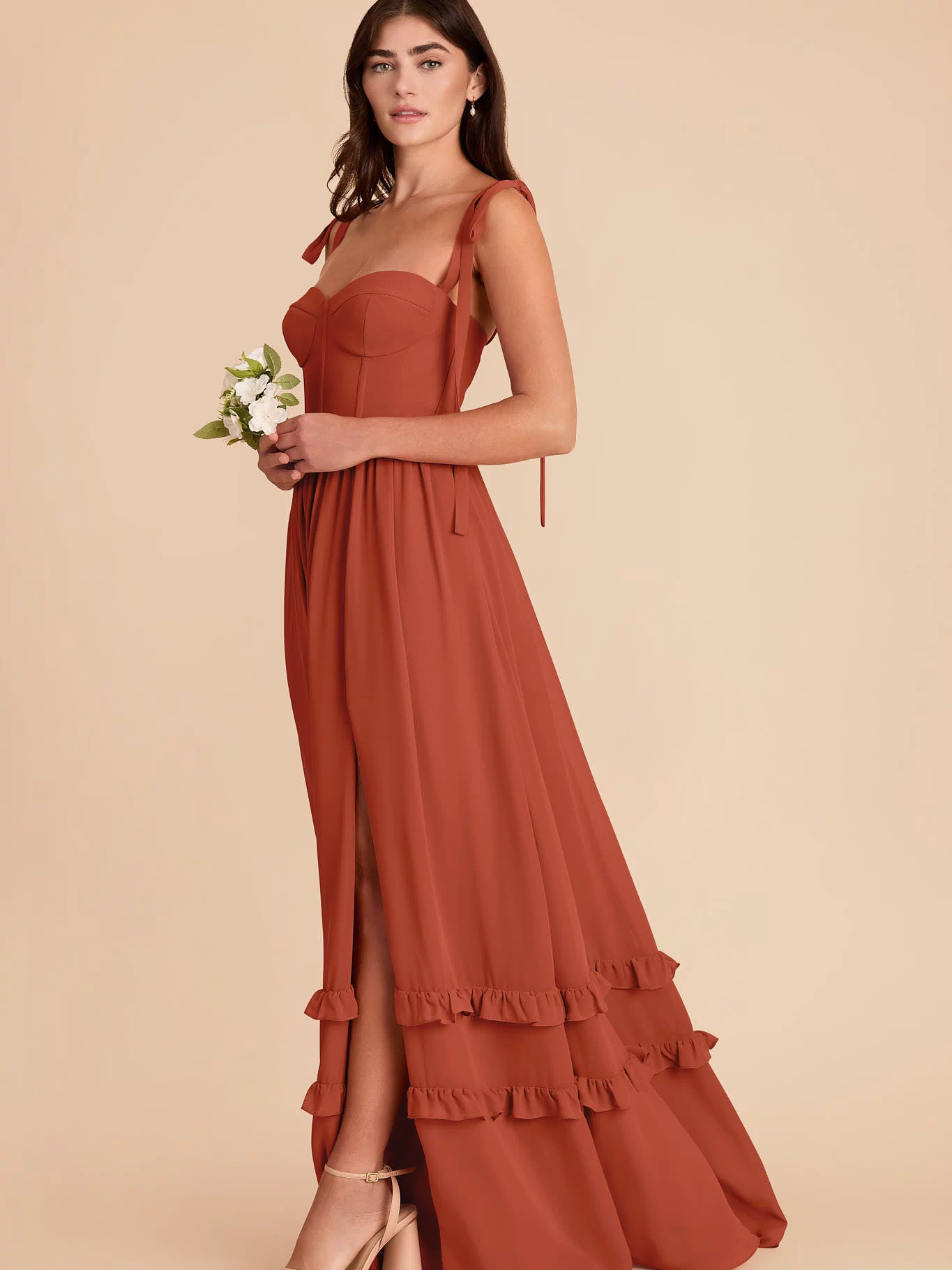 Auburn Evelyn Chiffon Dress by Birdy Grey