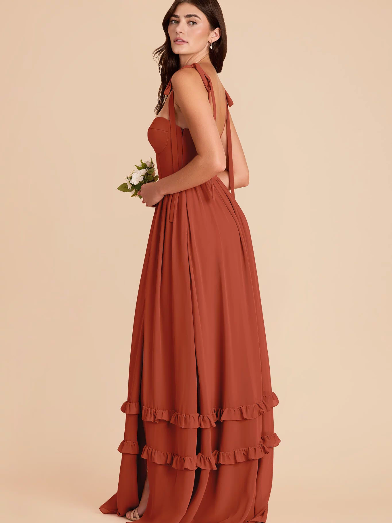 Auburn Evelyn Chiffon Dress by Birdy Grey