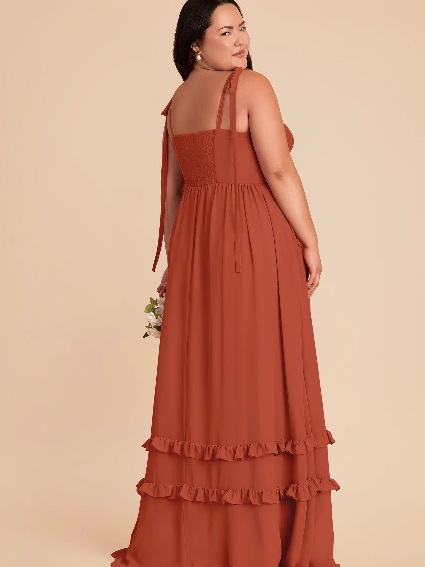 Auburn Evelyn Chiffon Dress by Birdy Grey