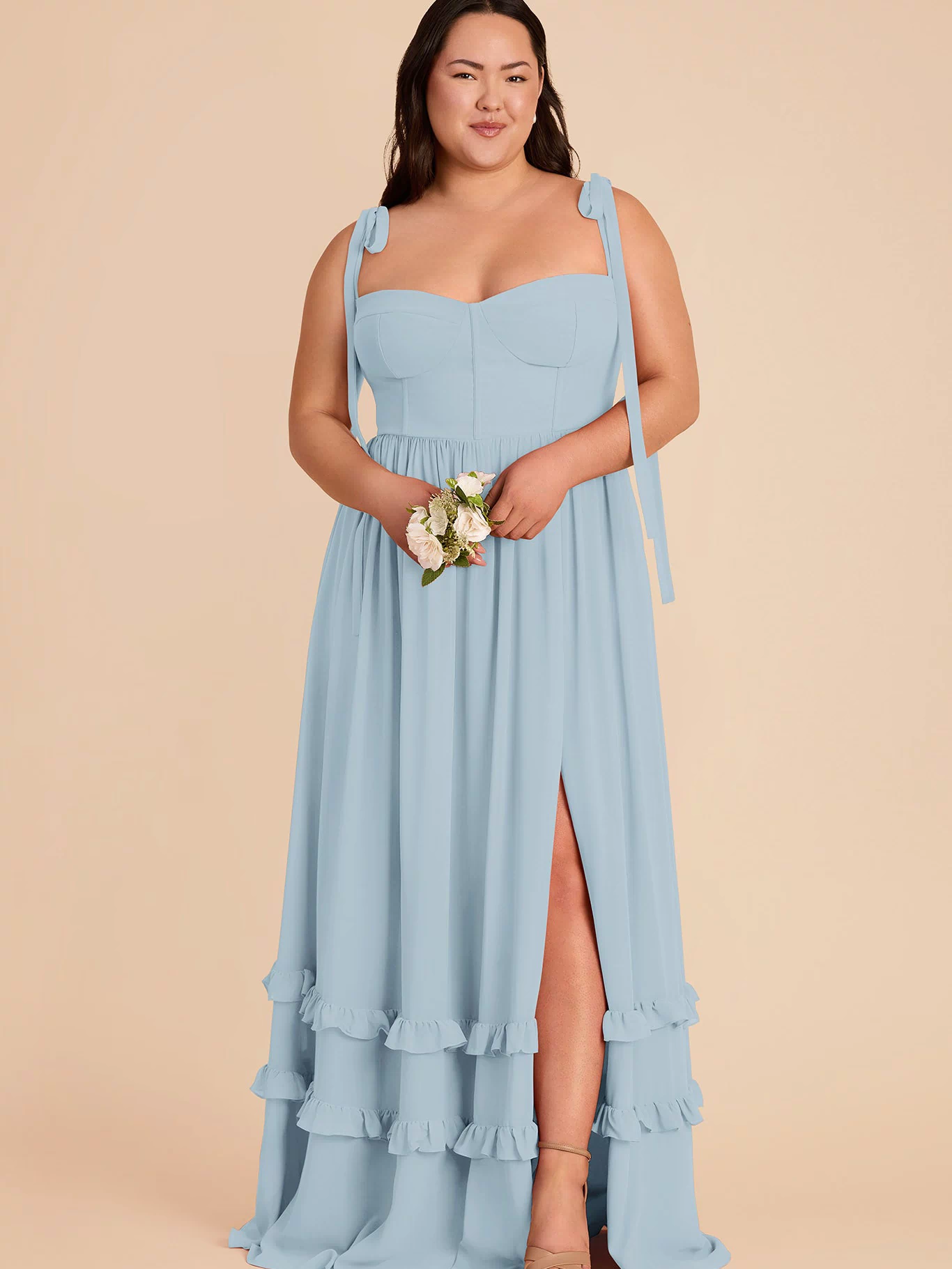 Evelyn Chiffon Dress - Sky Blue 3X / SKY BLUE / Rush Production