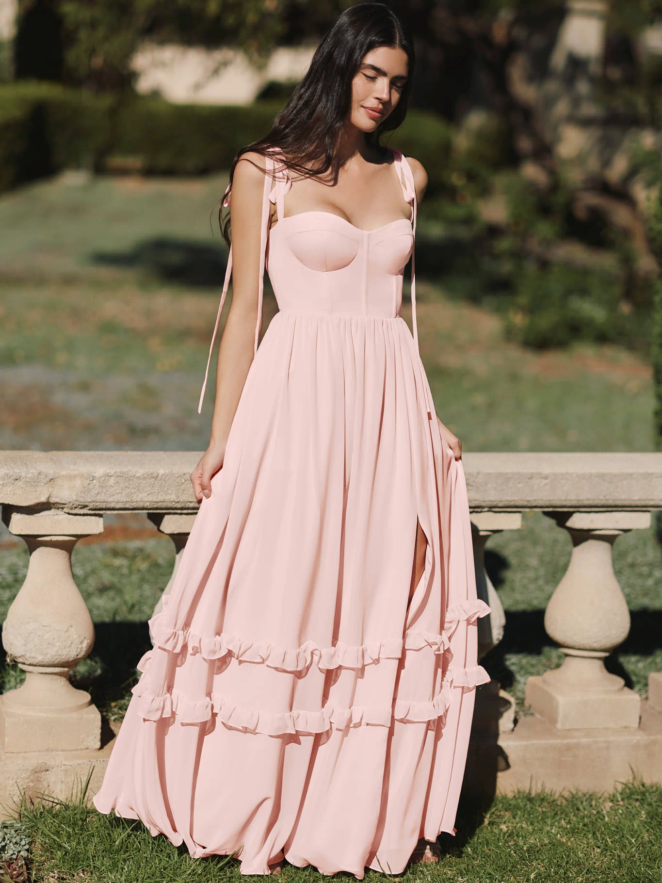 Evelyn Chiffon Dress - Sky Blue XXL / SKY BLUE / Rush Production
