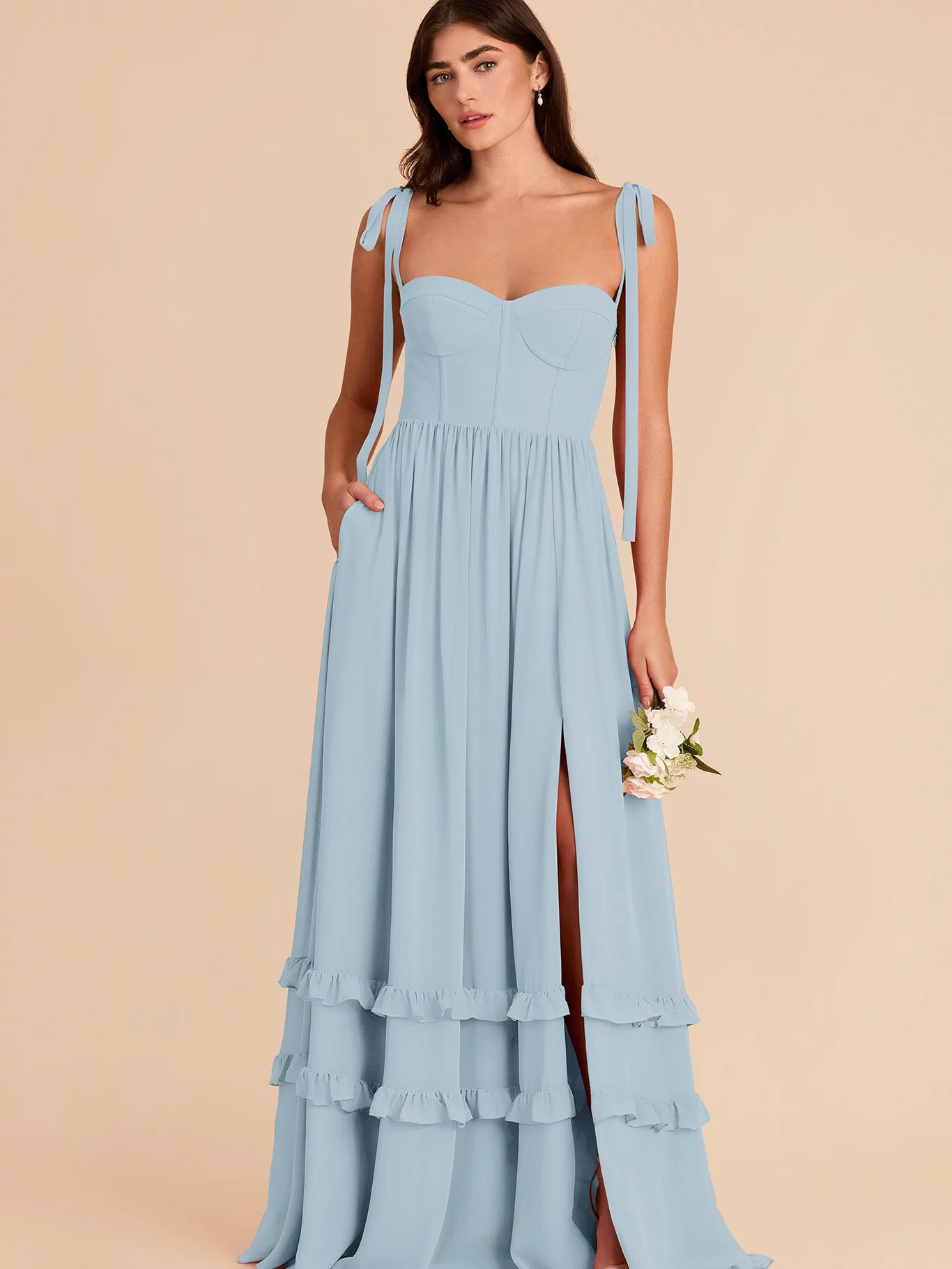 Evelyn Chiffon Dress - Sky Blue XXL / SKY BLUE / Rush Production