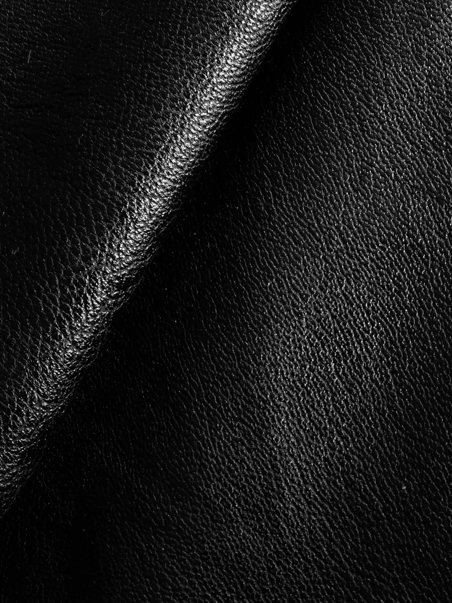 Faux Leather Squareneck Crop Top::Black::Detail