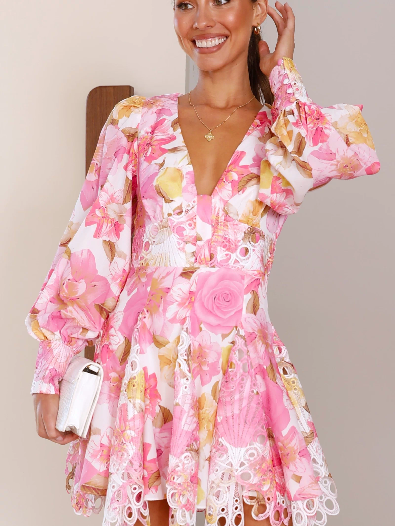 Felicity Mini Dress - Pink Floral