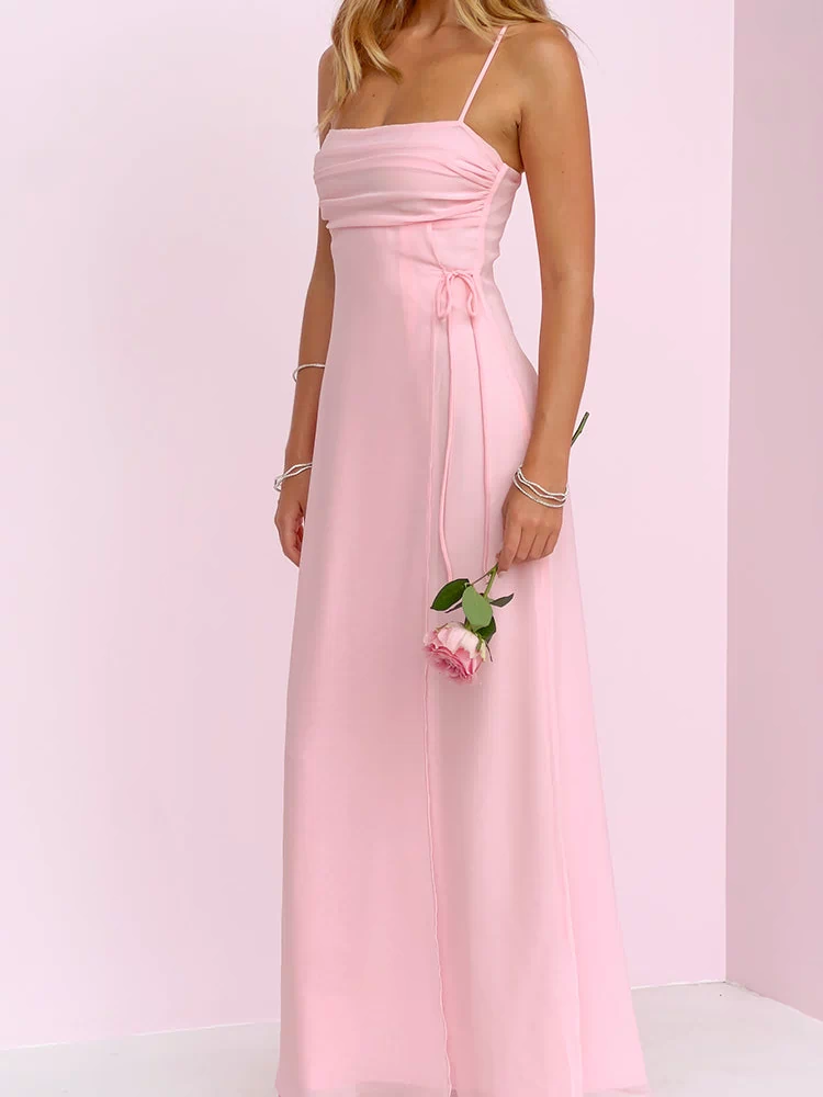 Flossie Pink Sleeveless Maxi Dress