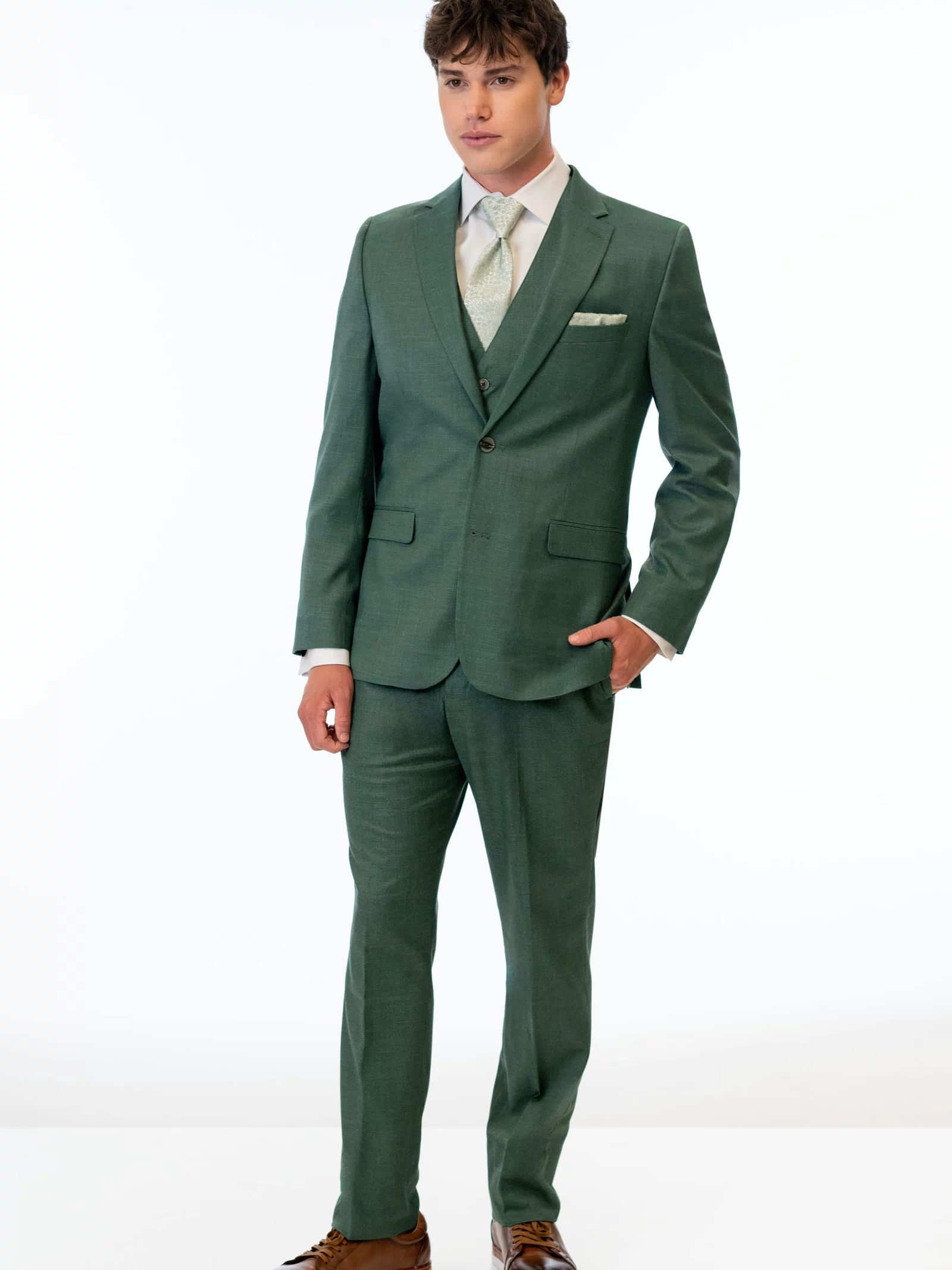 Forest Green Stretch Slim Fit Suit Coat