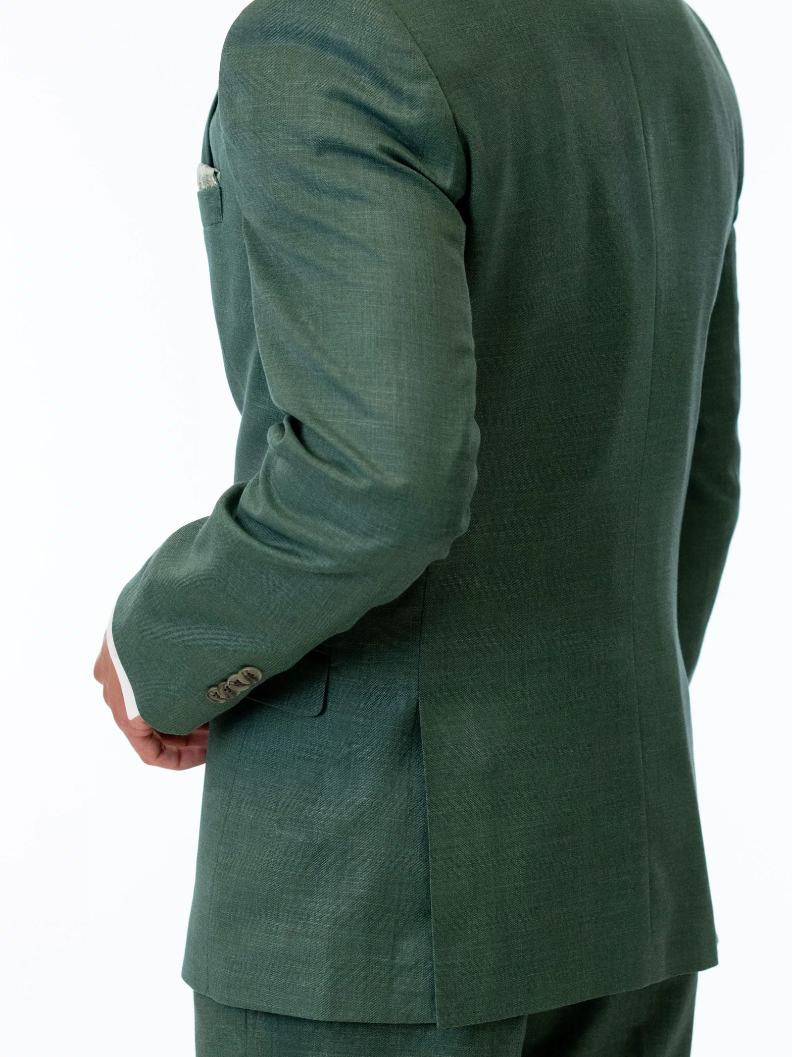 Details of the Forest Green Stretch Slim Fit Suit