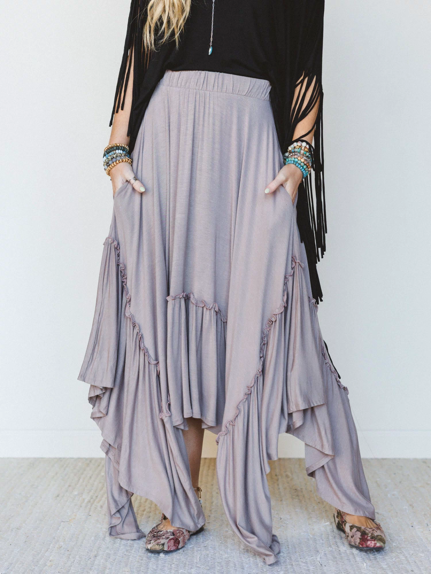 The Nest Forever Beauty Maxi Skirt - Mushroom