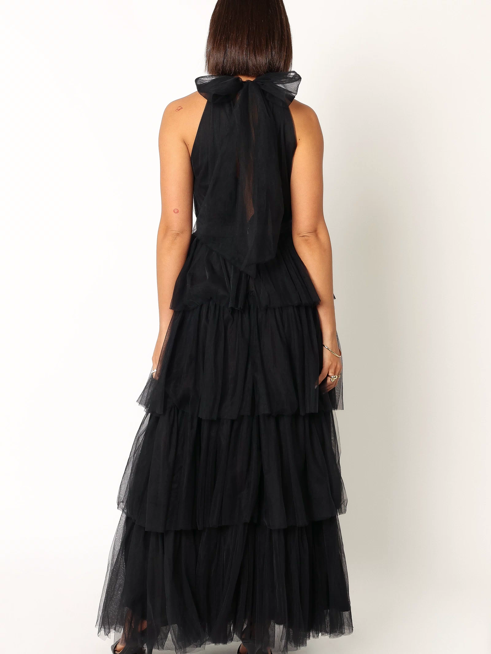 Petal and Pup USA DRESSES Frances Halterneck Maxi Dress - Black