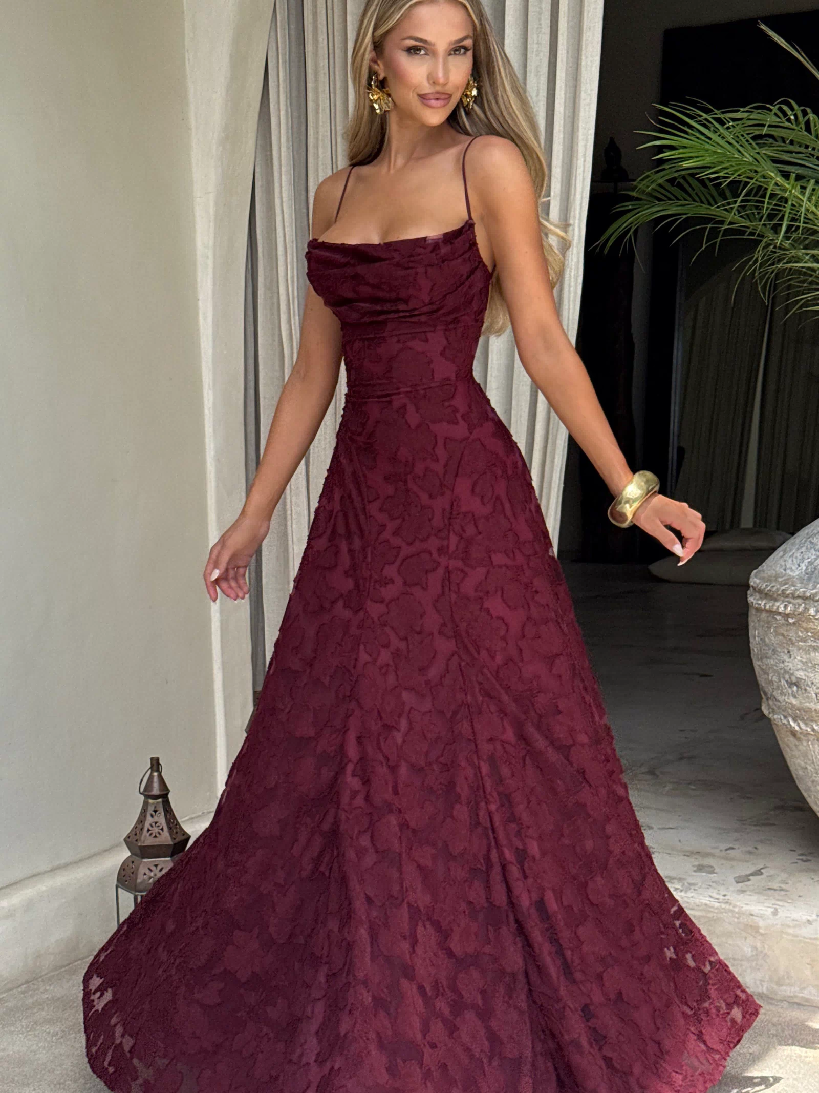 Francis Maxi Dress - Cherry Lacquer Dress Babyboo Fashion Premium Exclusive Design