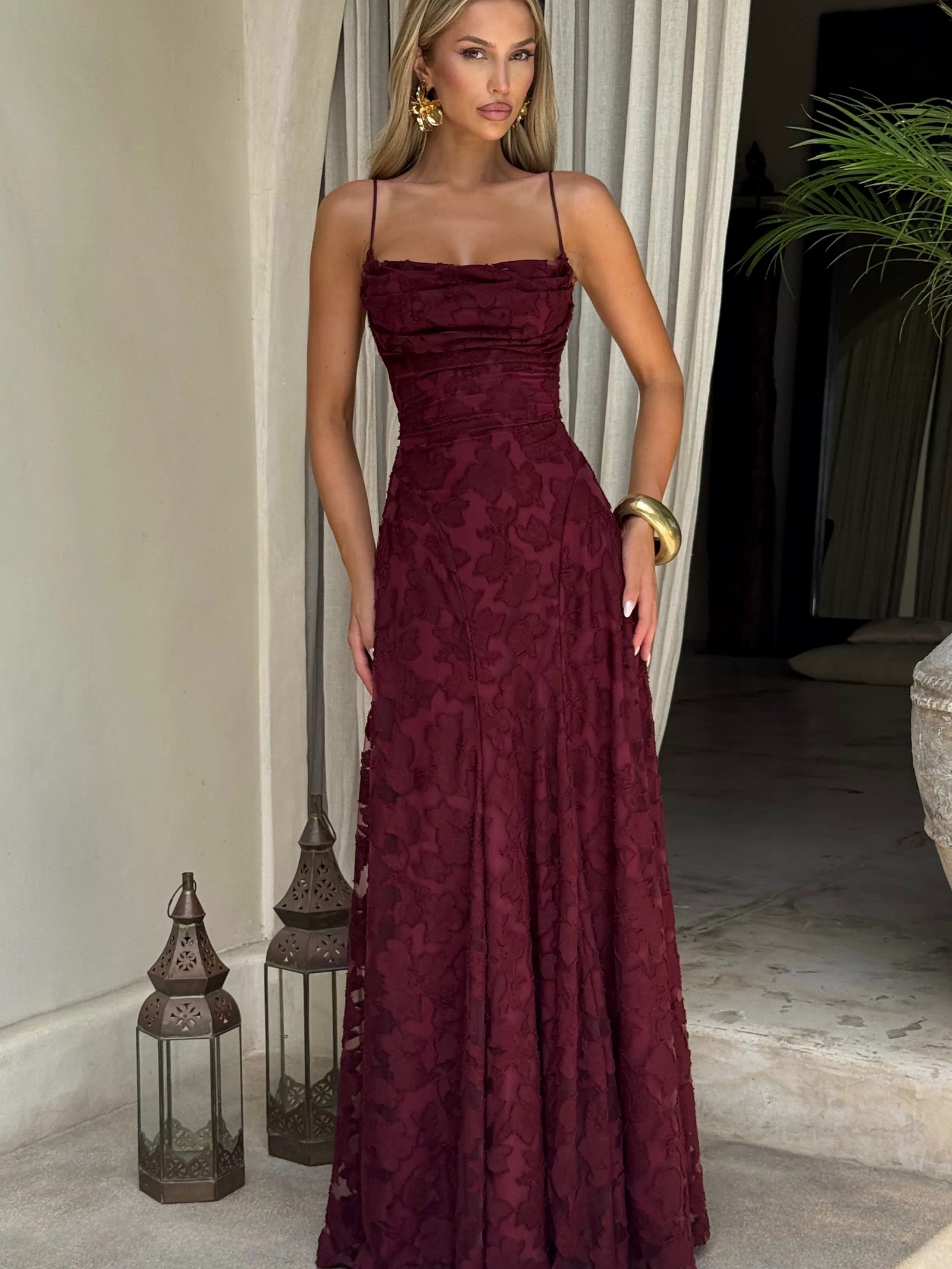 Francis Maxi Dress - Cherry Lacquer Dress Babyboo Fashion Premium Exclusive Design