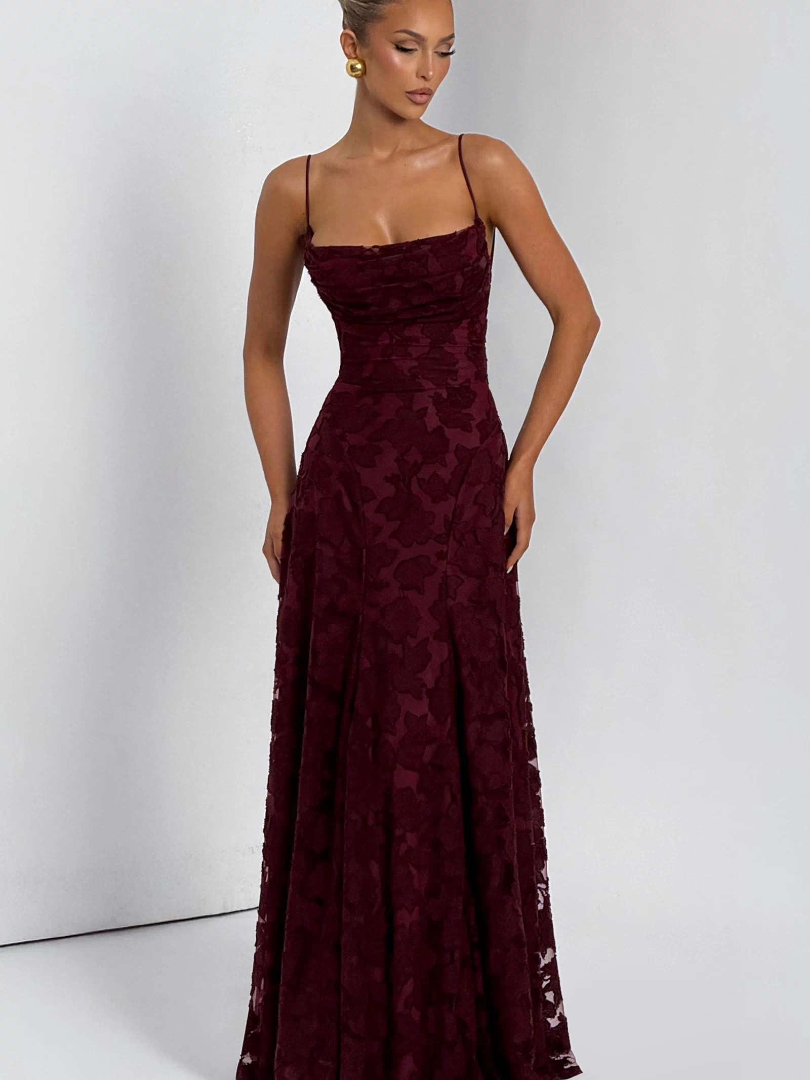 Francis Maxi Dress - Cherry Lacquer Dress Babyboo Fashion Premium Exclusive Design