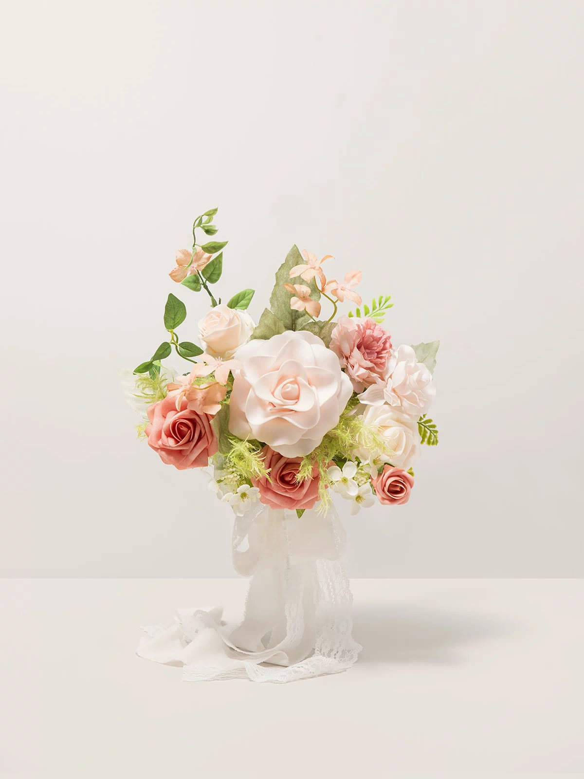 7" Free-Form Bridesmaid Bouquets in Garden Blush