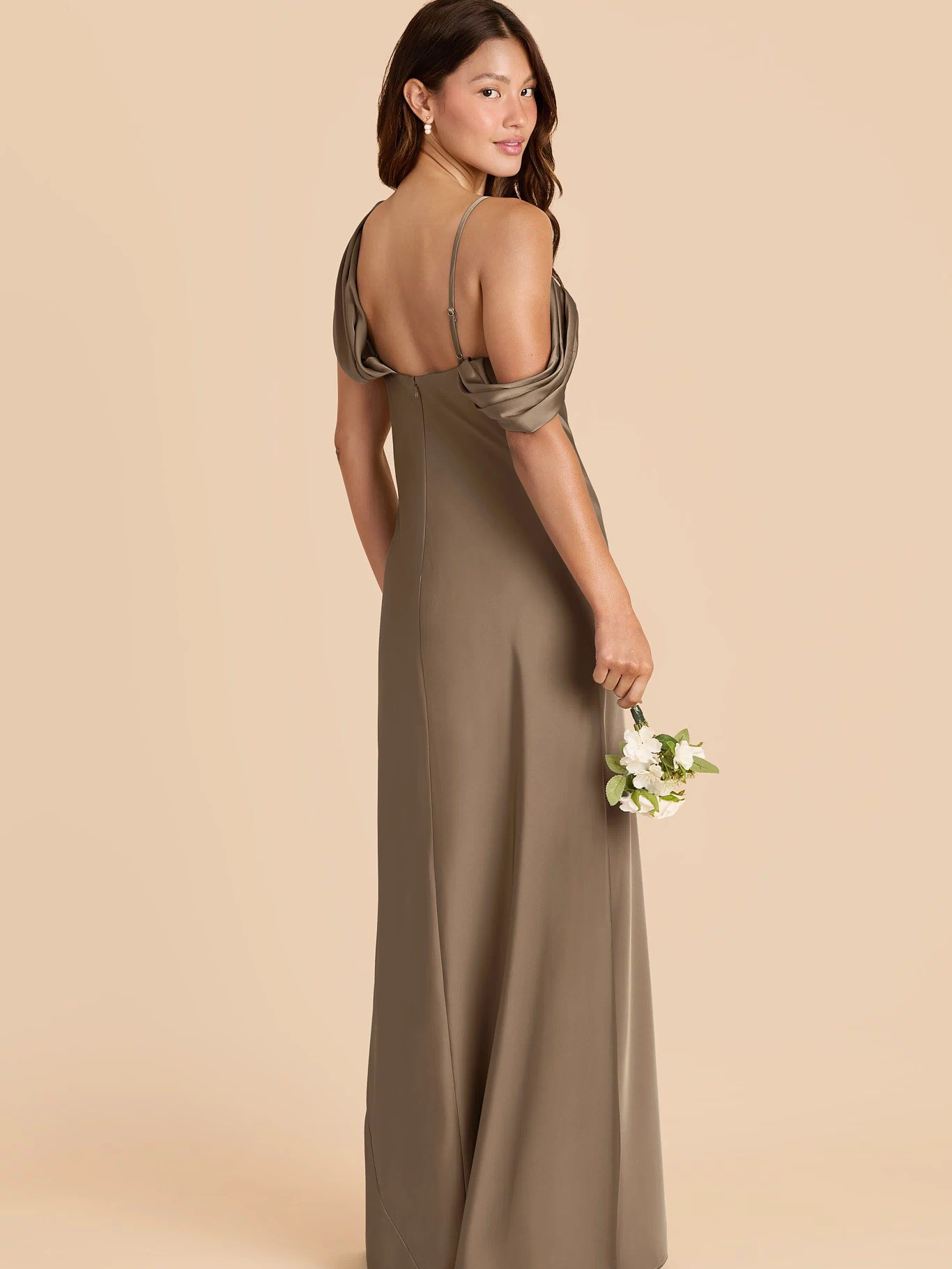 Freya Matte Satin Dress - Mocha XXL / MOCHA / Rush Production
