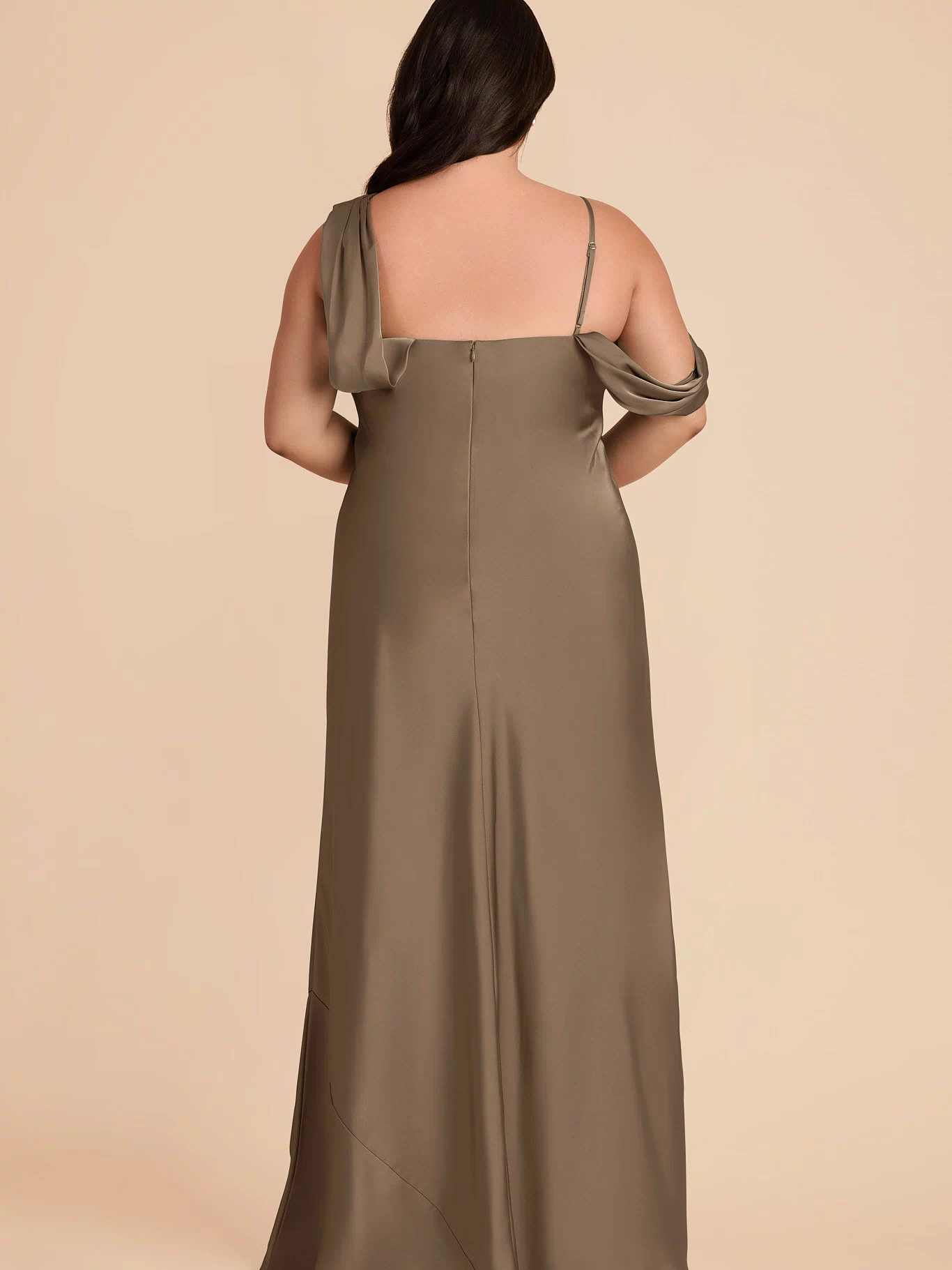 Freya Matte Satin Dress - Mocha 3X / MOCHA / Rush Production