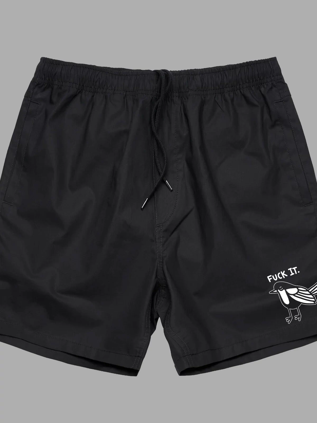 Fuck It Beach Shorts Black