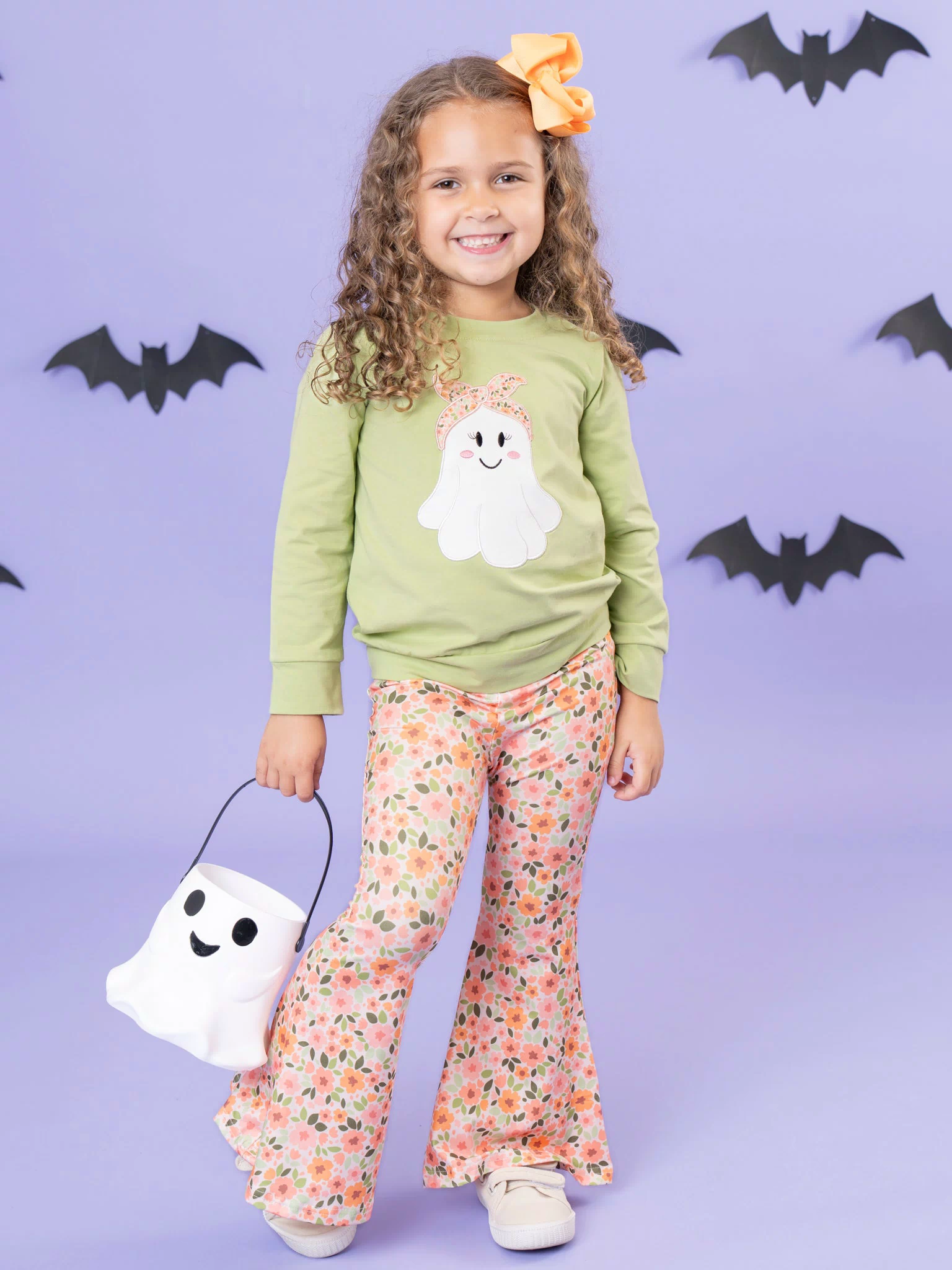 Ghostly Frolicking Bell Bottom Embroidered Outfit