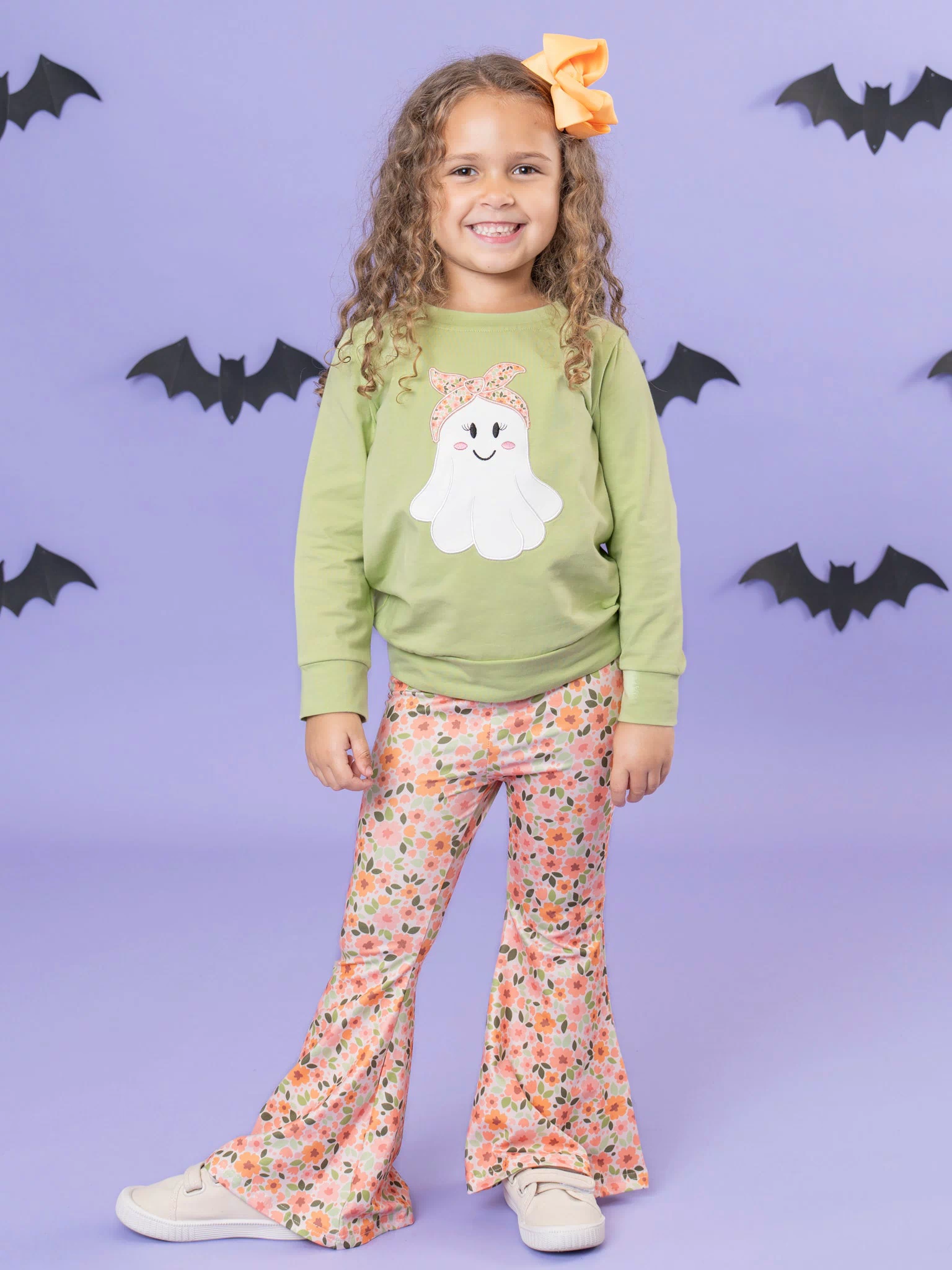 Ghostly Frolicking Bell Bottom Embroidered Outfit - Marie Nicole Clothing