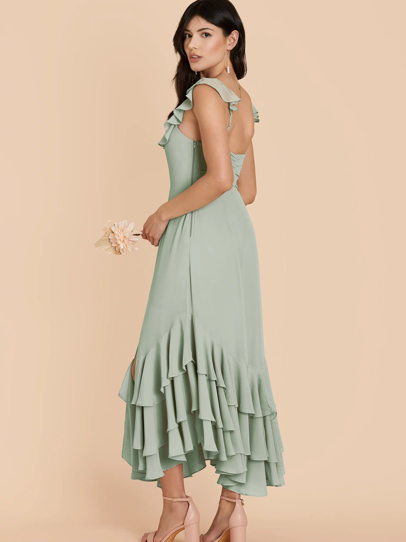 Sage Ginny Chiffon Dress by Birdy Grey