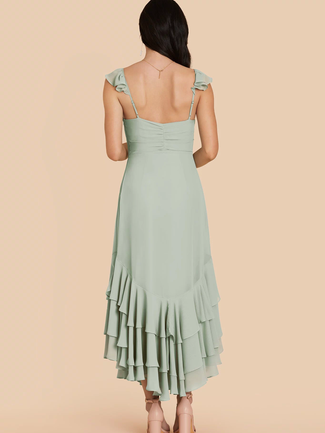 Sage Ginny Chiffon Dress by Birdy Grey