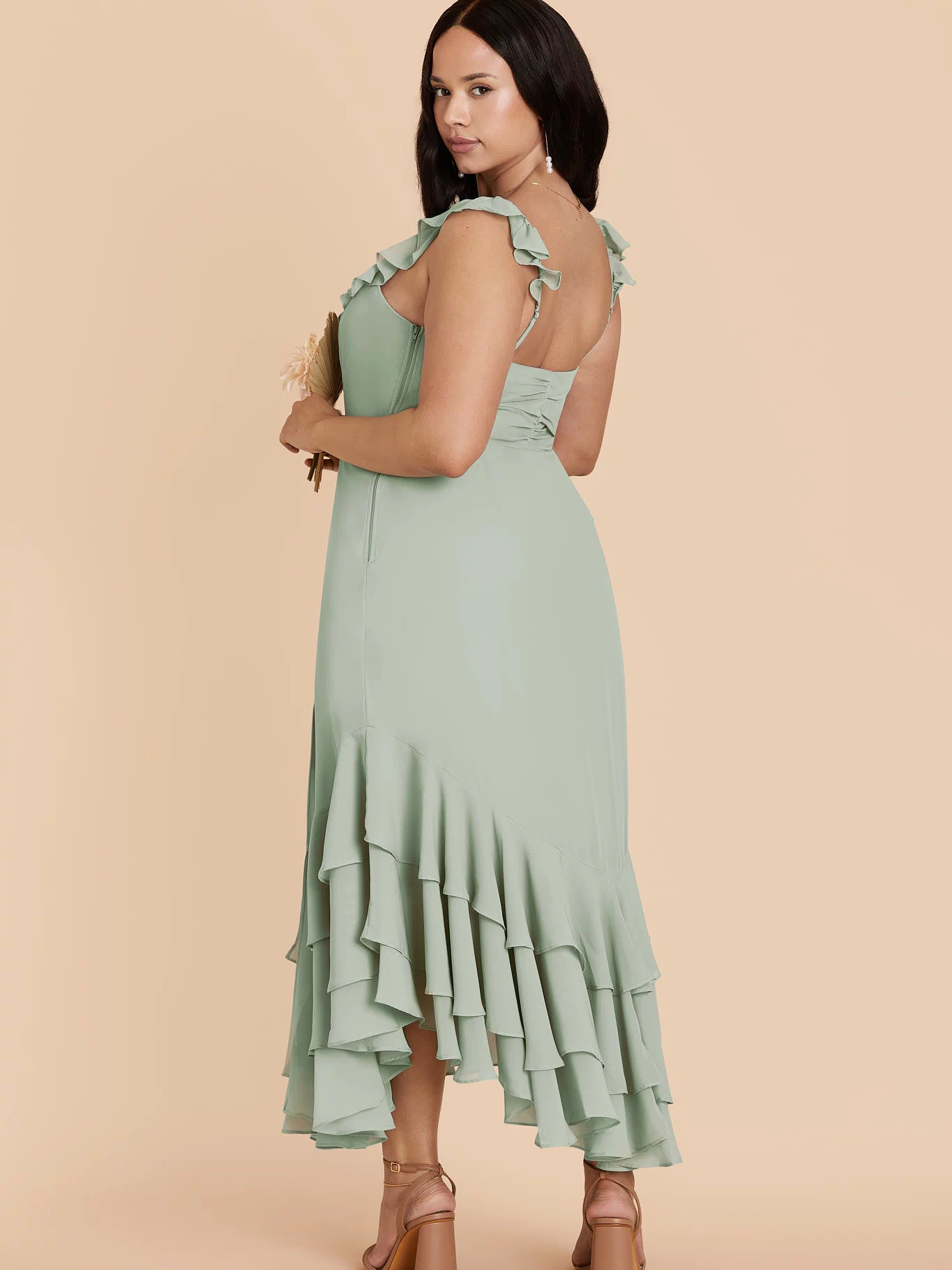 Sage Ginny Chiffon Dress by Birdy Grey
