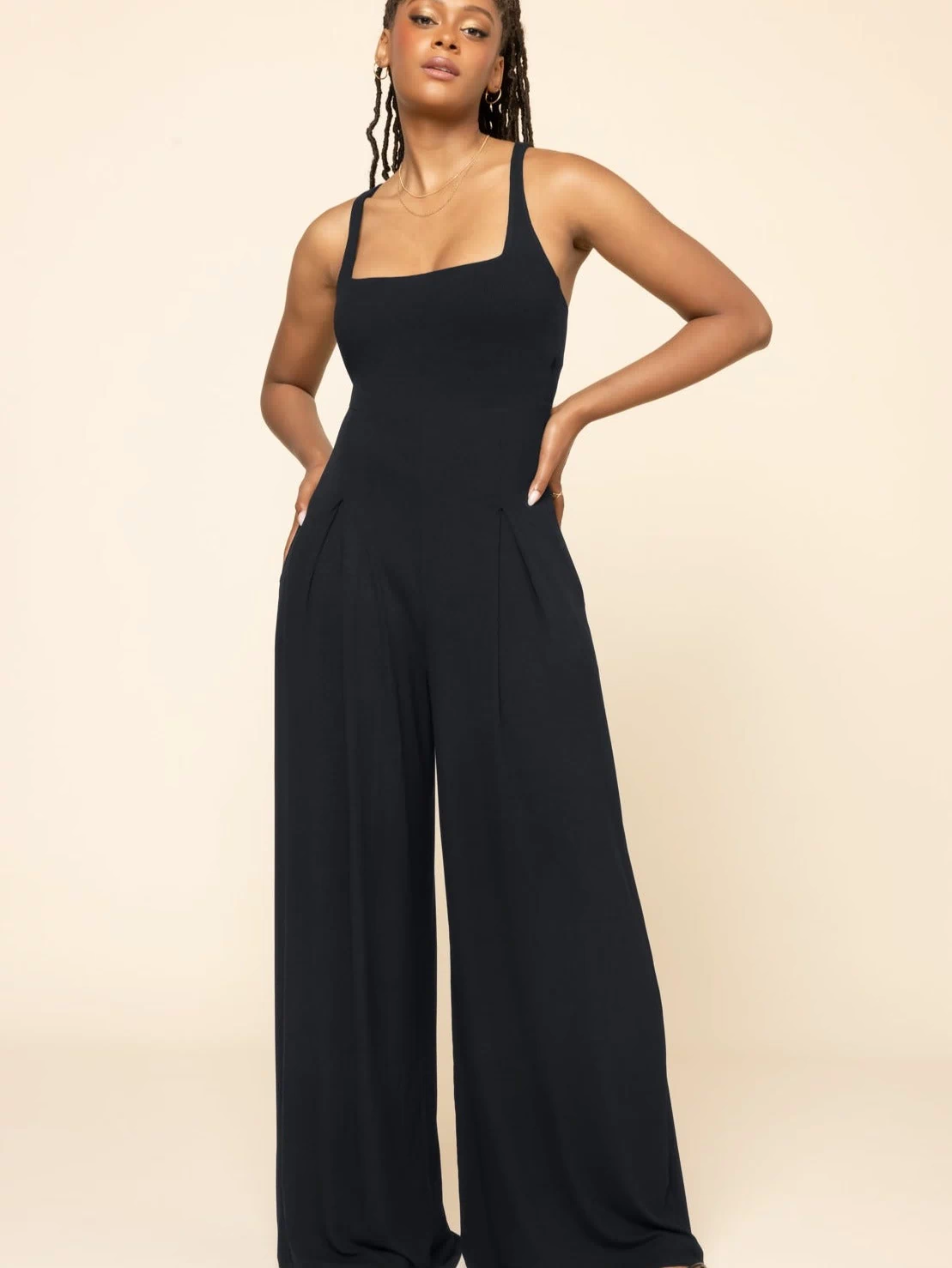 Go With The Flow Jumpsuit - Black