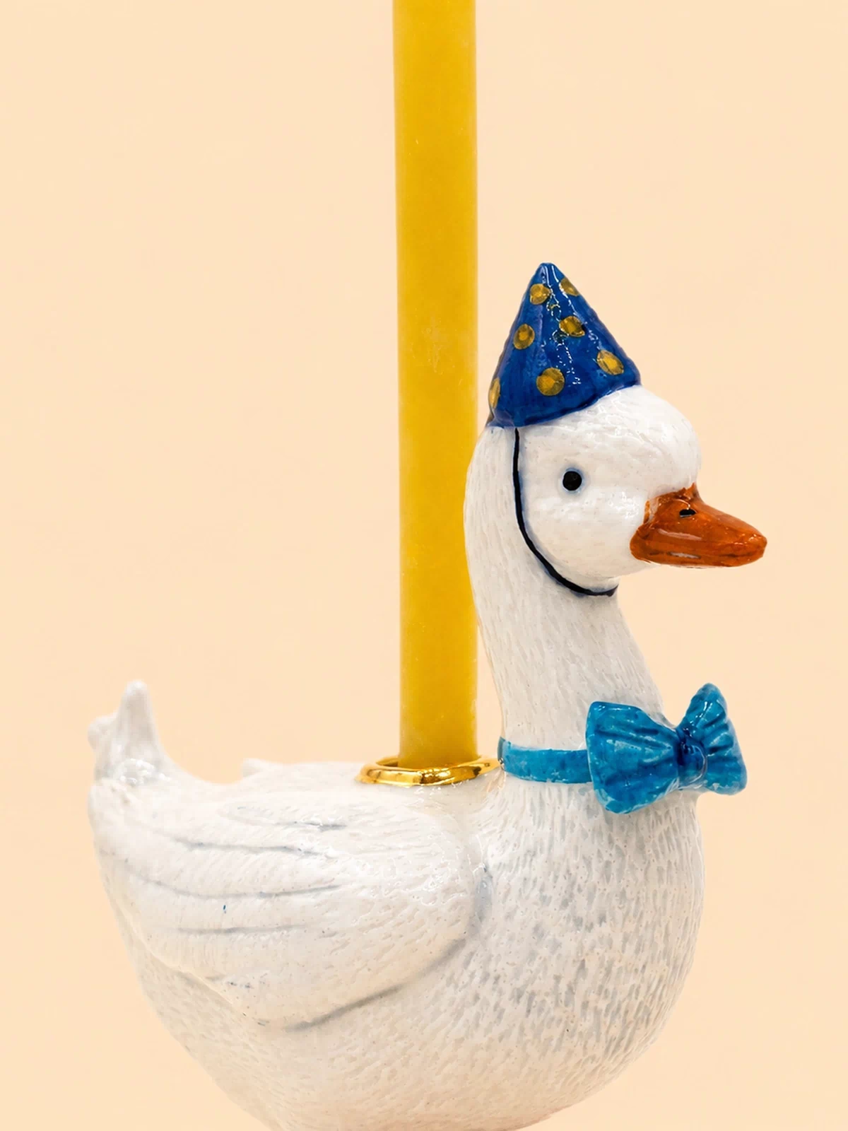 Goose Cake Topper | Camp Hollow Porcelain Party Animal | Ceramic Candle Holder | Party Animal Birthday Decor | Boy Blue