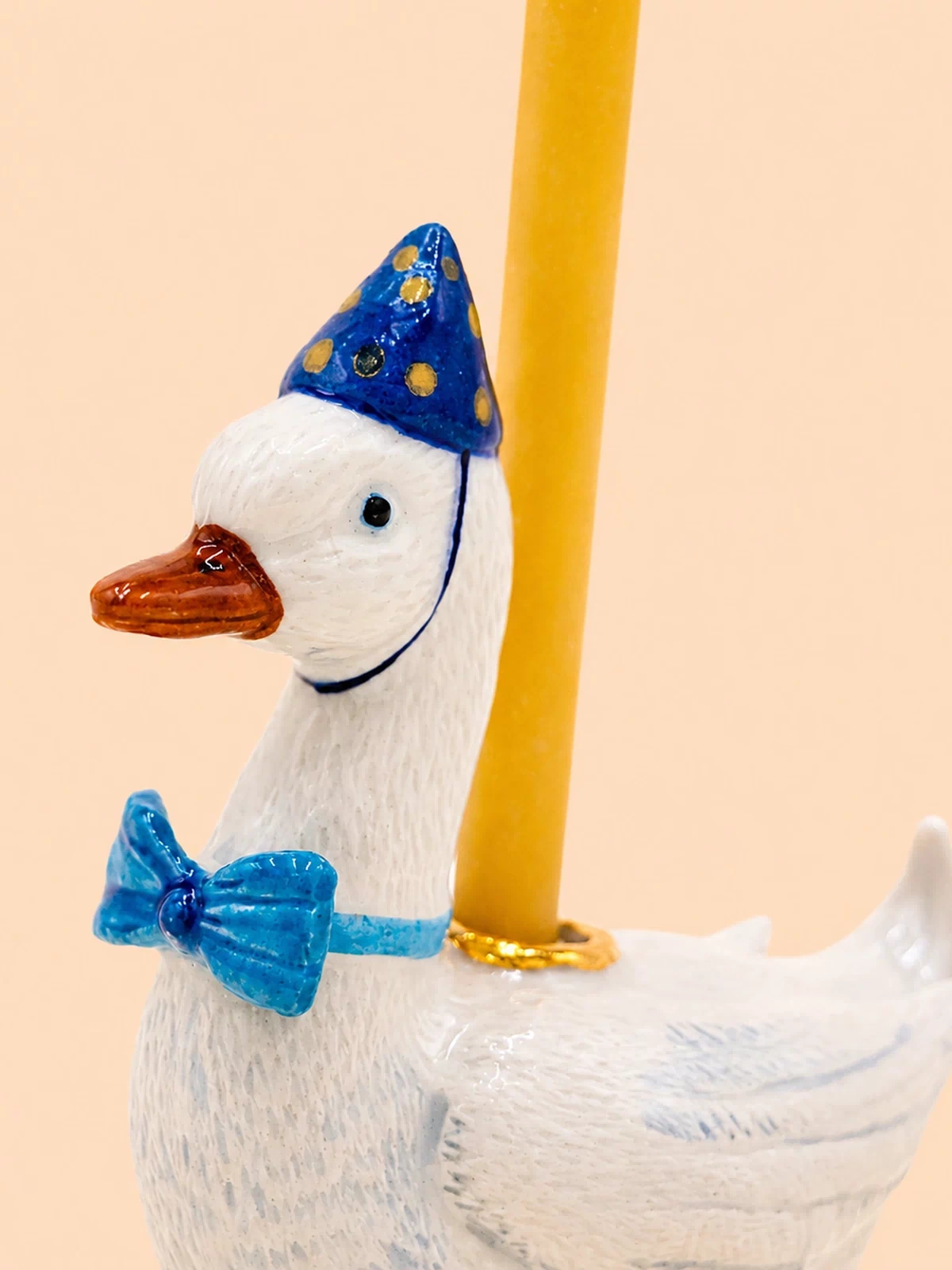 Goose Cake Topper | Camp Hollow Porcelain Party Animal | Ceramic Candle Holder | Party Animal Birthday Decor | Boy Blue