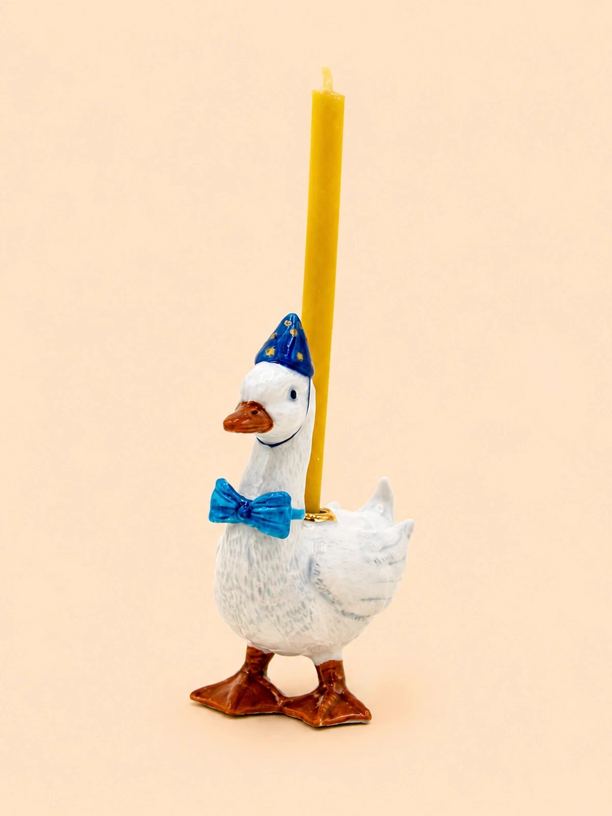 Goose Cake Topper | Camp Hollow Porcelain Party Animal | Ceramic Candle Holder | Party Animal Birthday Decor | Boy Blue