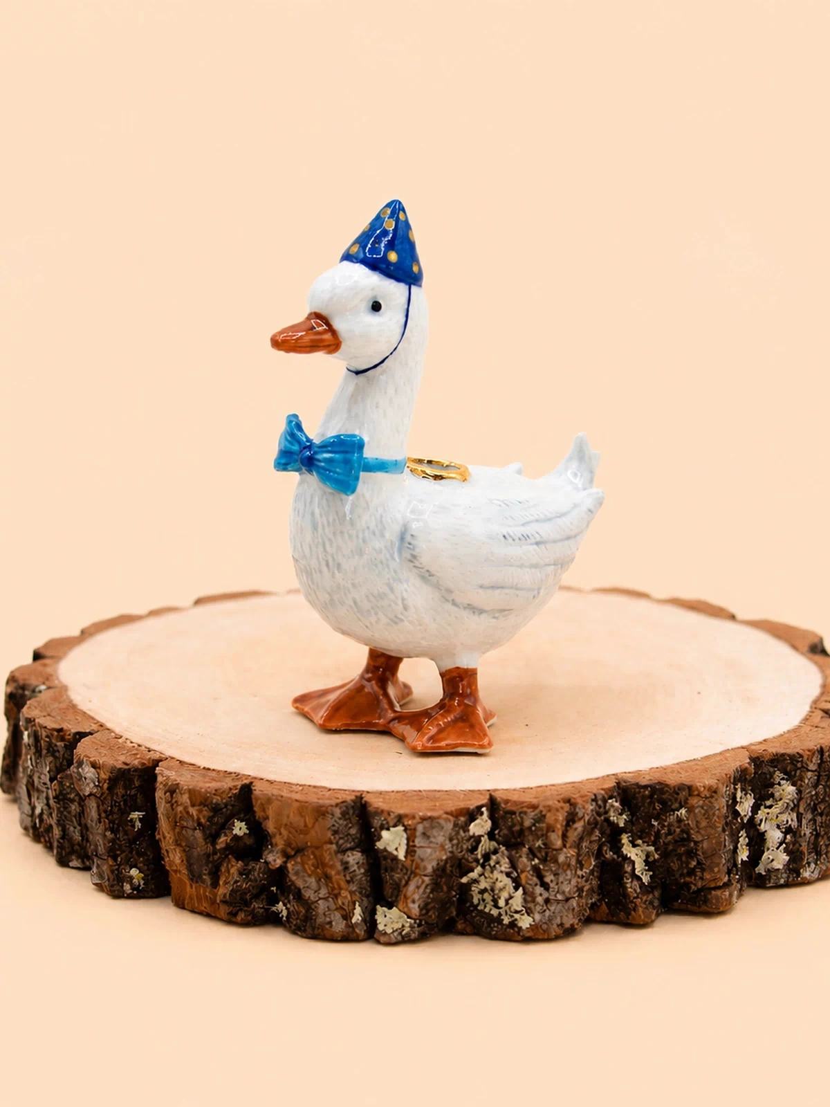 Goose Cake Topper | Camp Hollow Porcelain Party Animal | Ceramic Candle Holder | Party Animal Birthday Decor | Boy Blue
