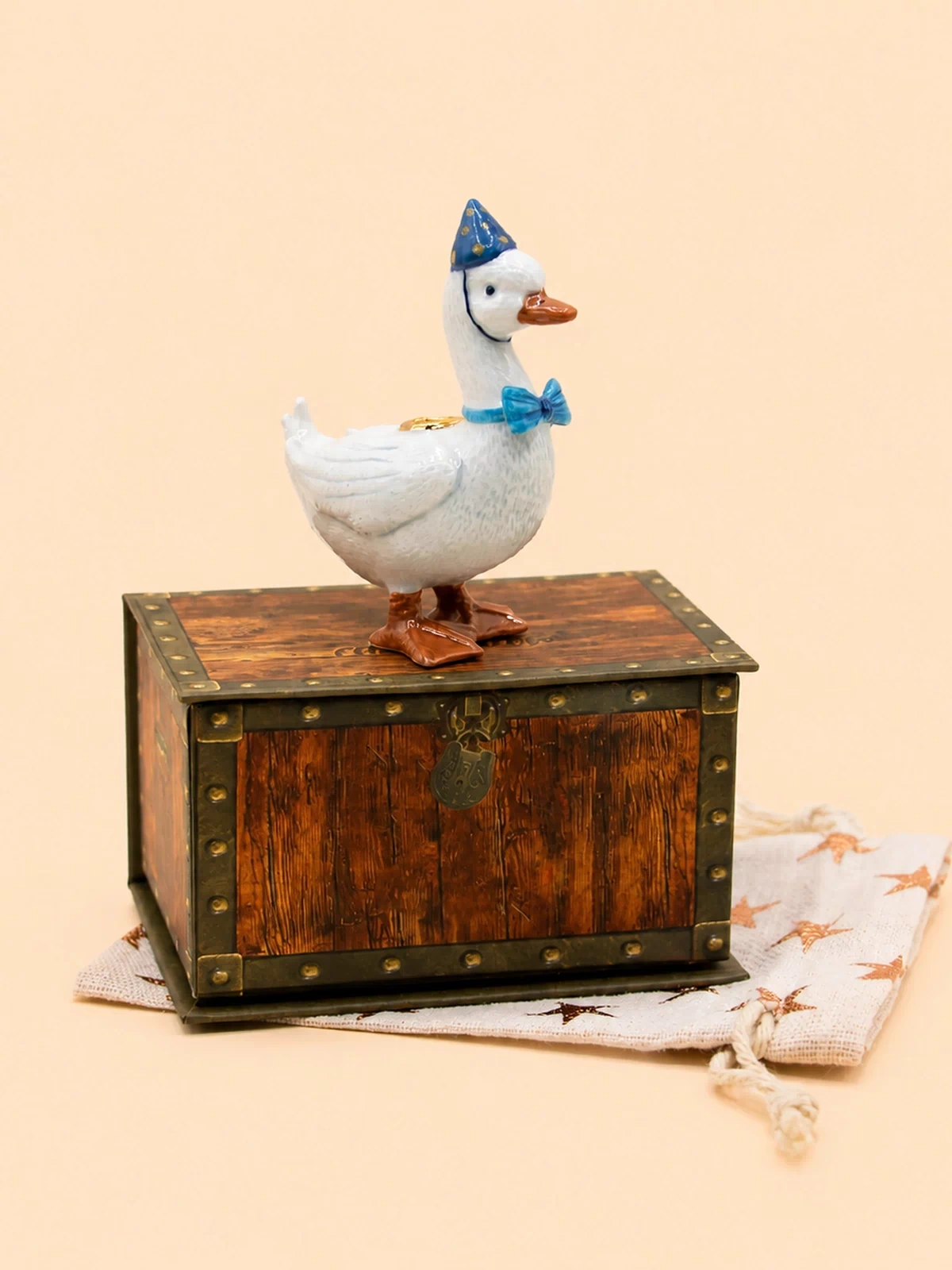 Goose Cake Topper | Camp Hollow Porcelain Party Animal | Ceramic Candle Holder | Party Animal Birthday Decor | Boy Blue