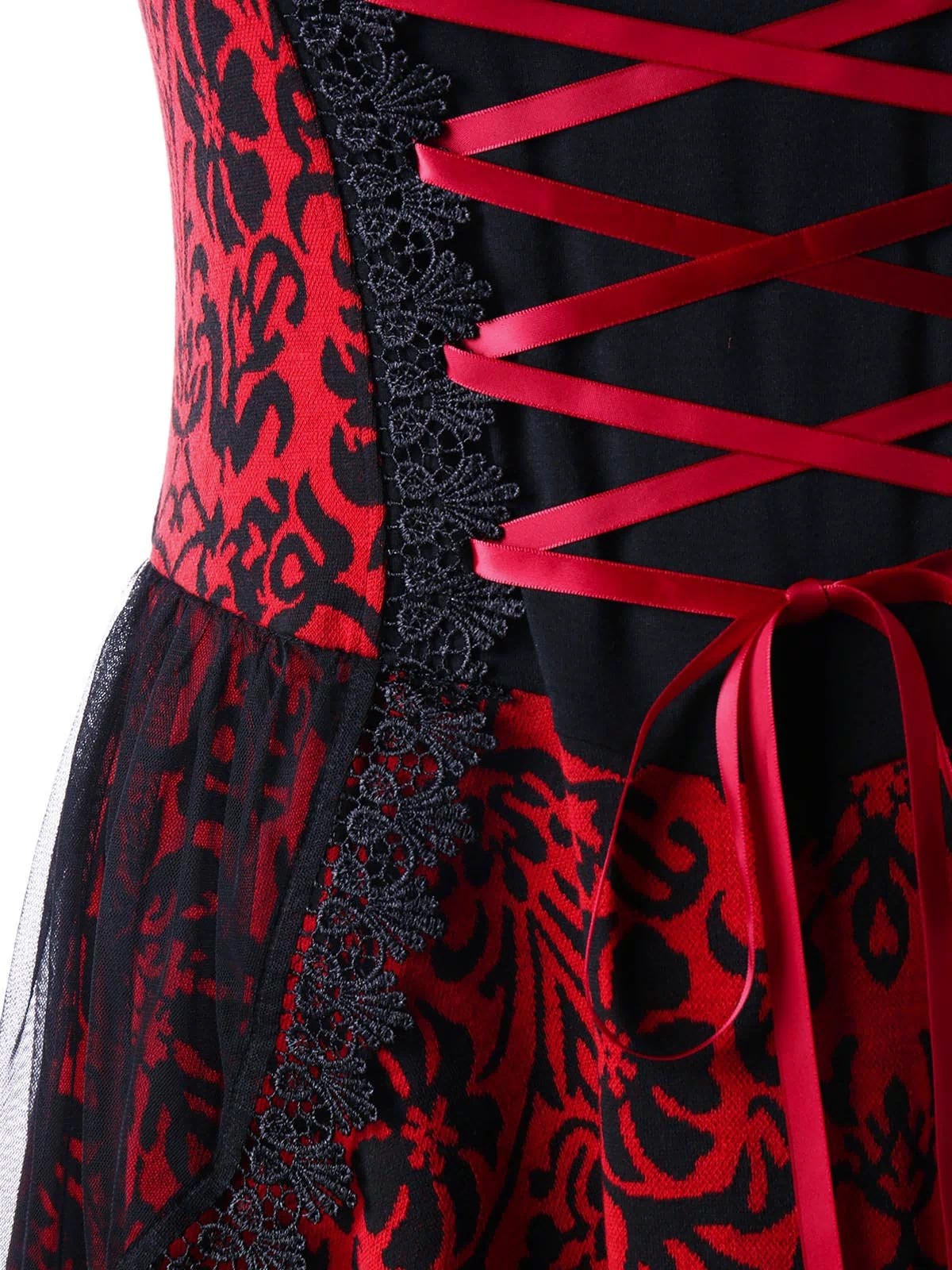 Halloween Gothic Lace Steampunk Dress — vintage elegance for the modern woman