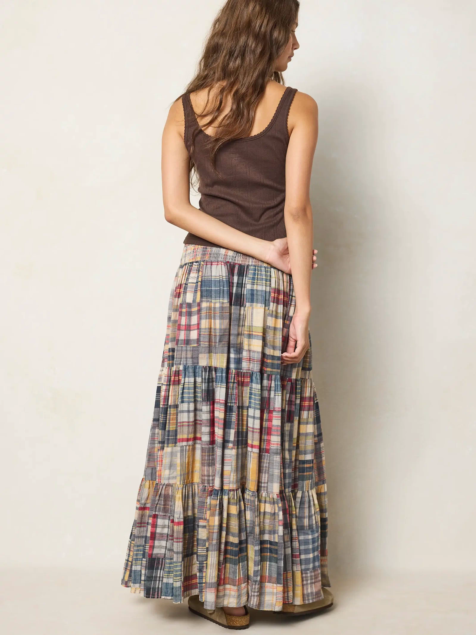 Hanna Convertible Maxi Skirt - Greenfield Patches Multi-view 6