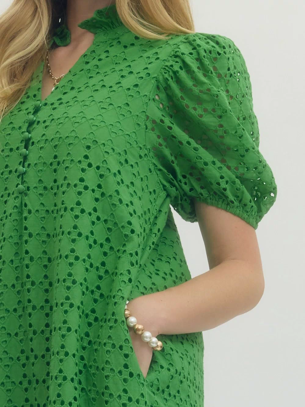 Holland Puff Sleeve Midi Dress