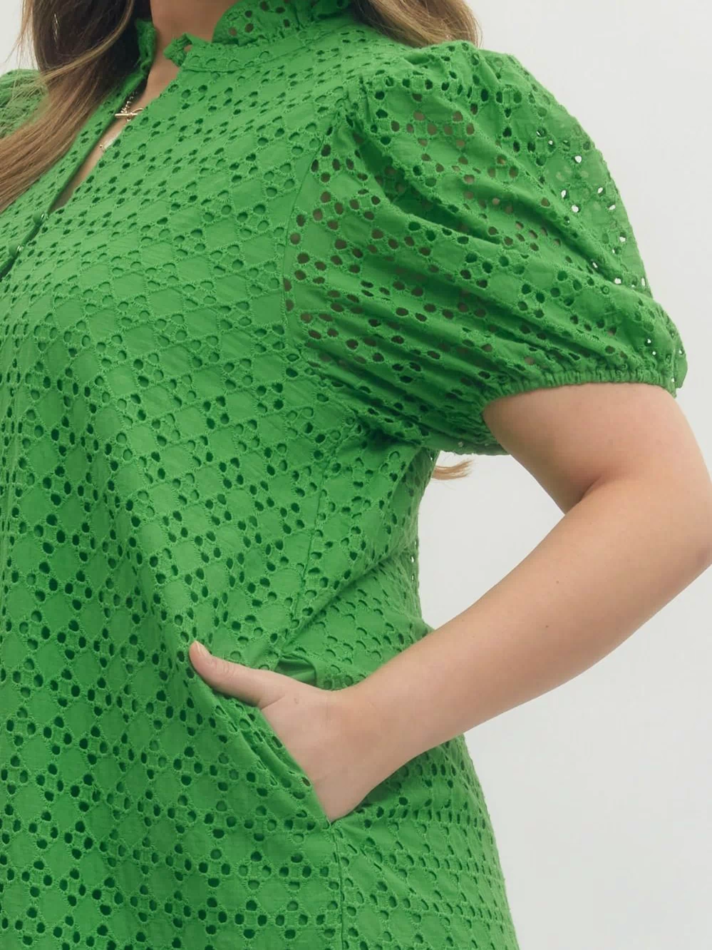 Holland Puff Sleeve Midi Dress