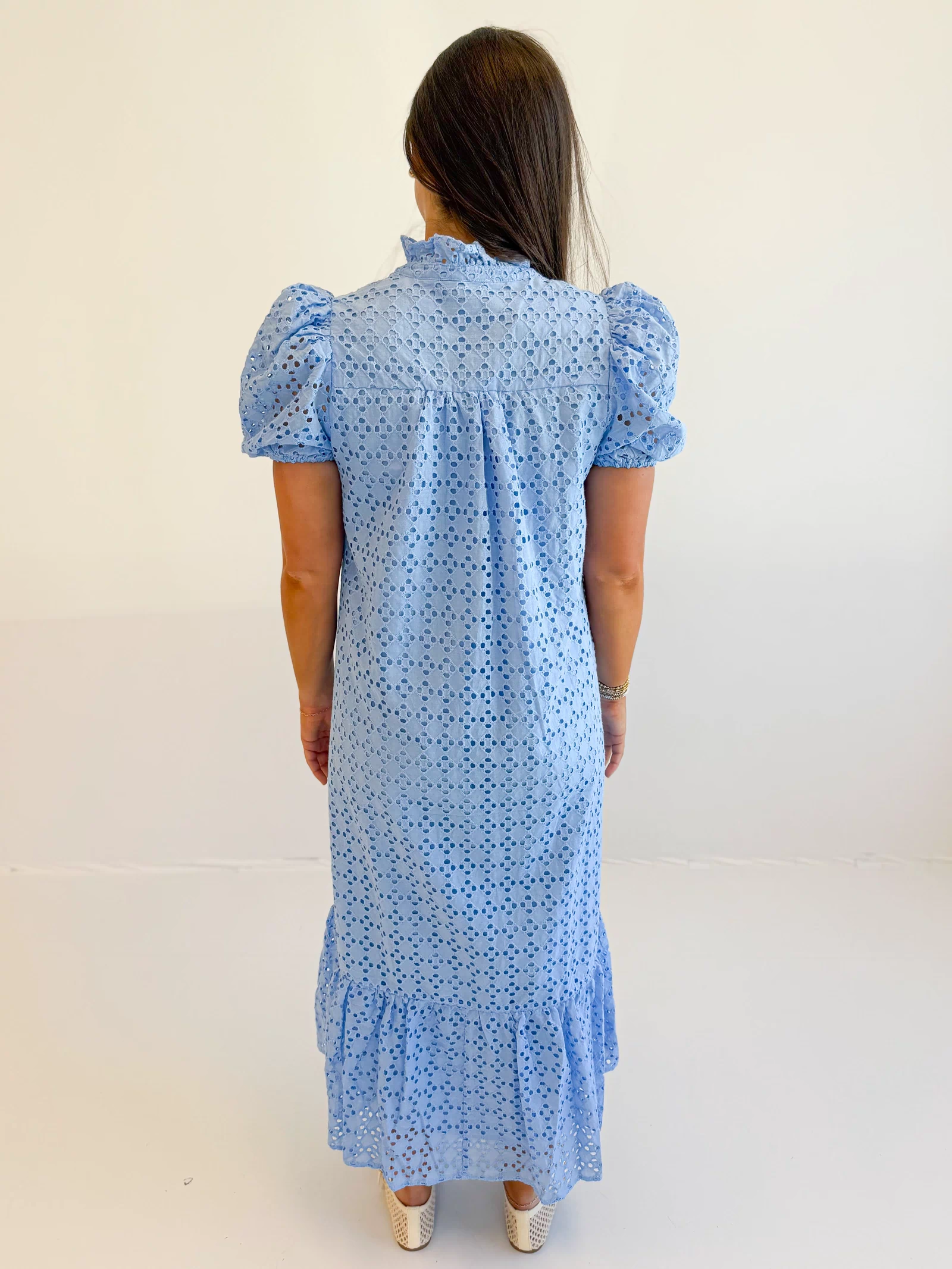 Holland Puff Sleeve Midi Dress