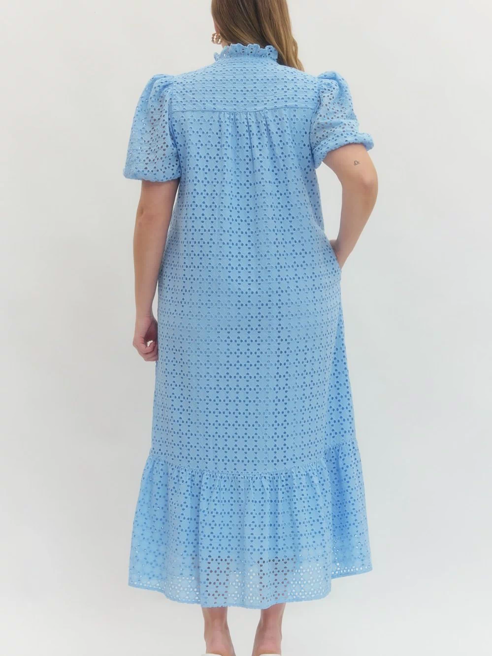 Holland Puff Sleeve Midi Dress