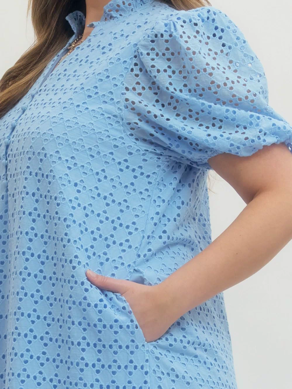 Holland Puff Sleeve Midi Dress