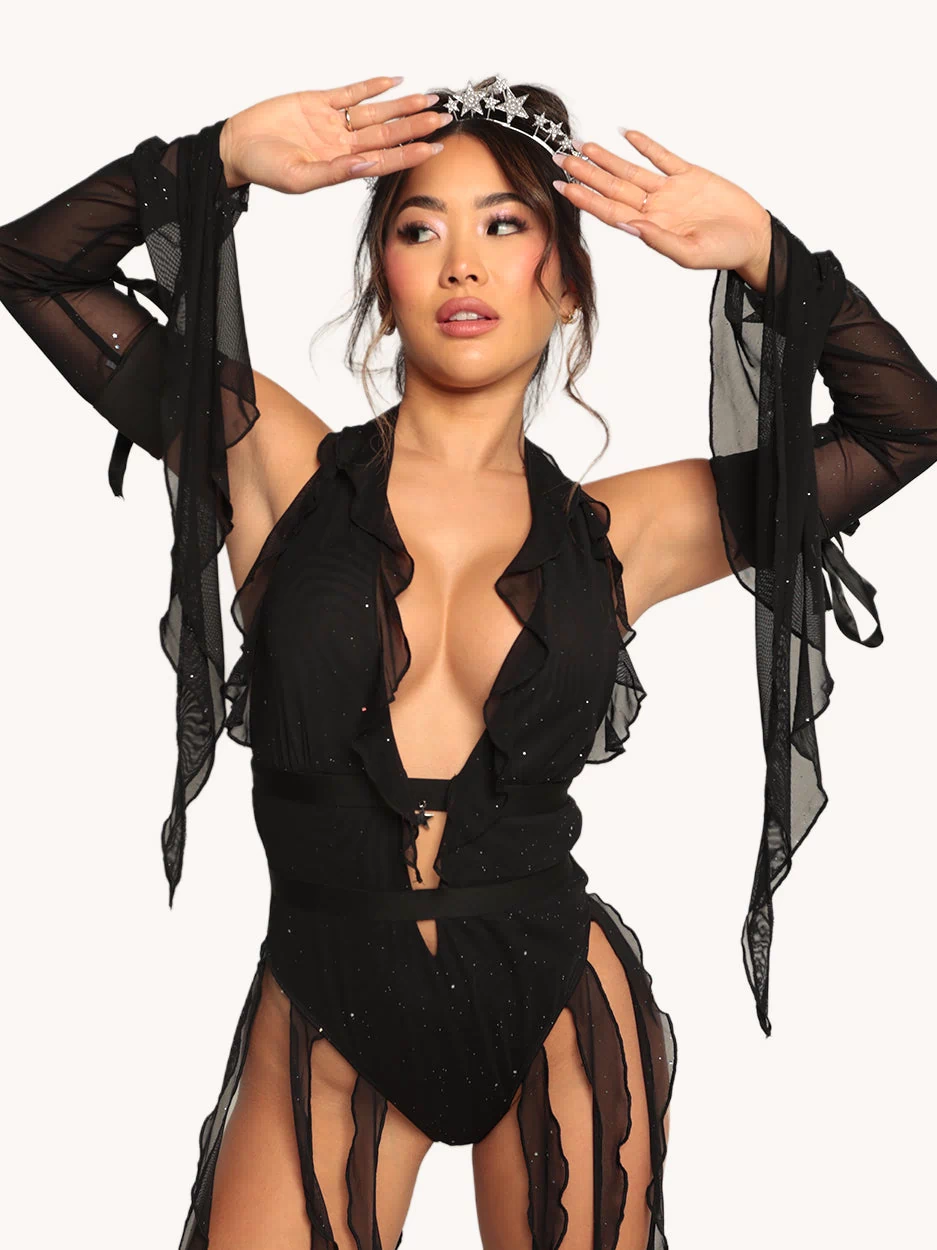 Holo Star Bodysuit with Sleeves