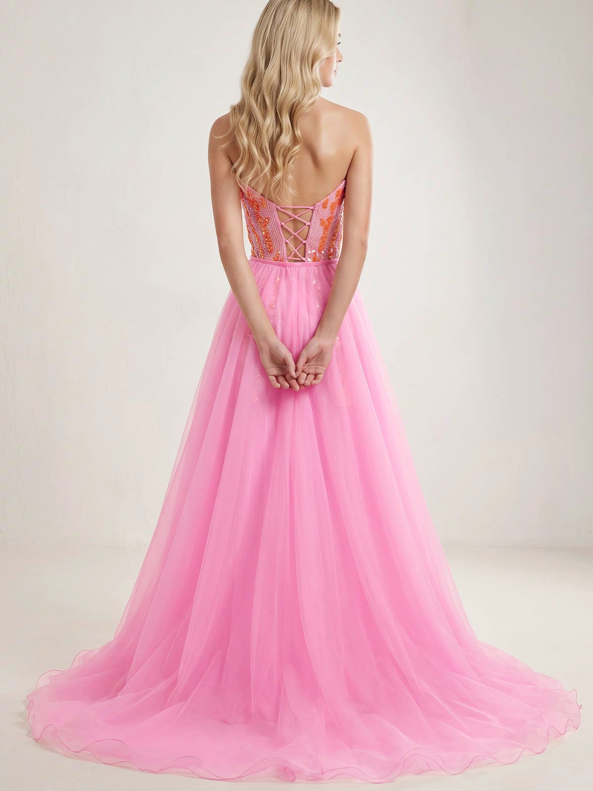 Pink Sheath V Neck Sequined Mini Homecoming Dresses with Train | KISSPROM
