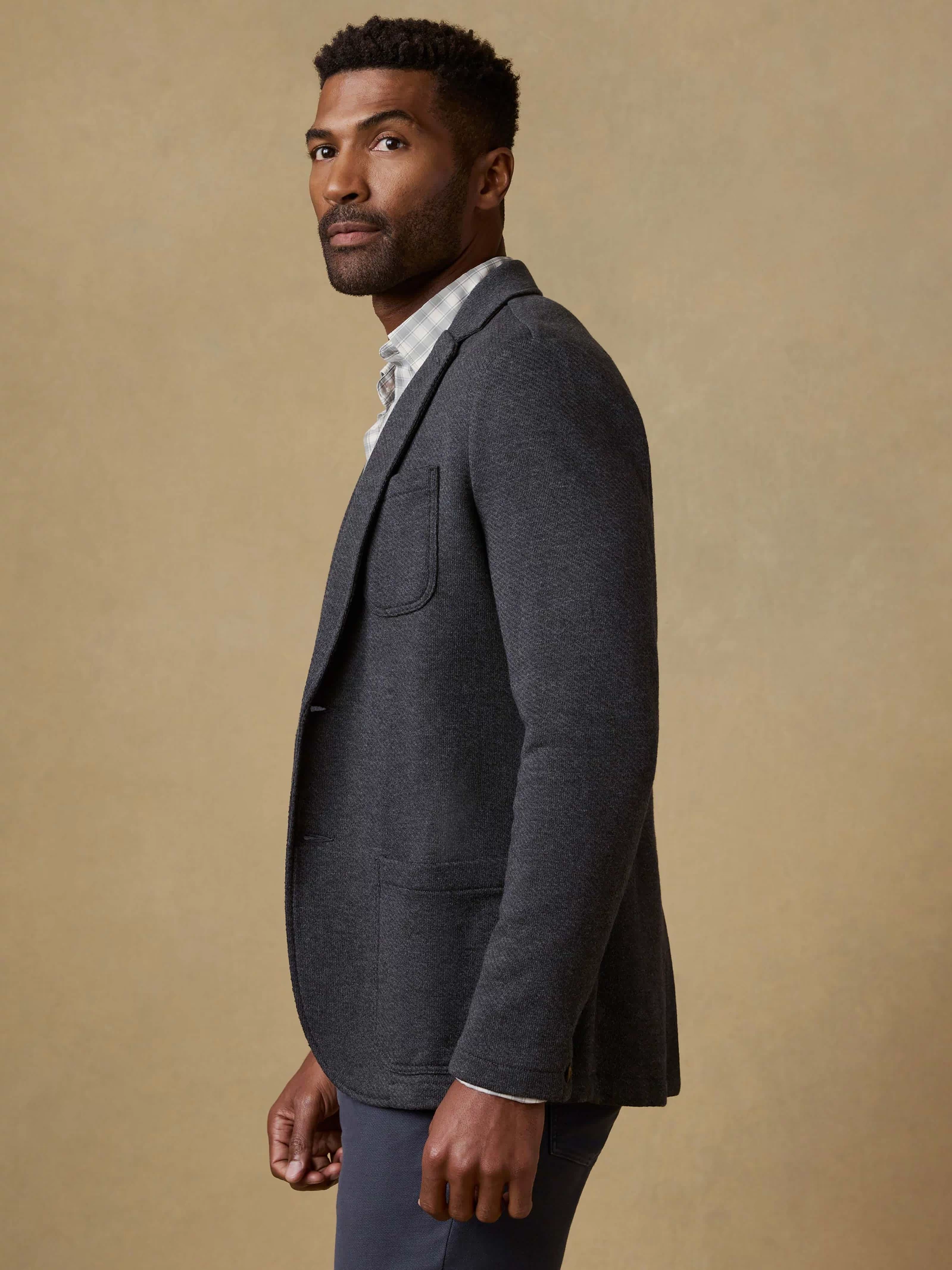  | Inlet Knit Blazer (Short) - Black Sky Melange | Faherty Brand