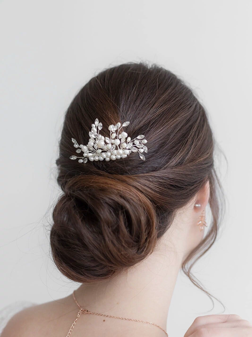 Isabelle Pearl & Crystal Bridal Hair Comb - Freshwater Pearl Wedding Hair Accessory
