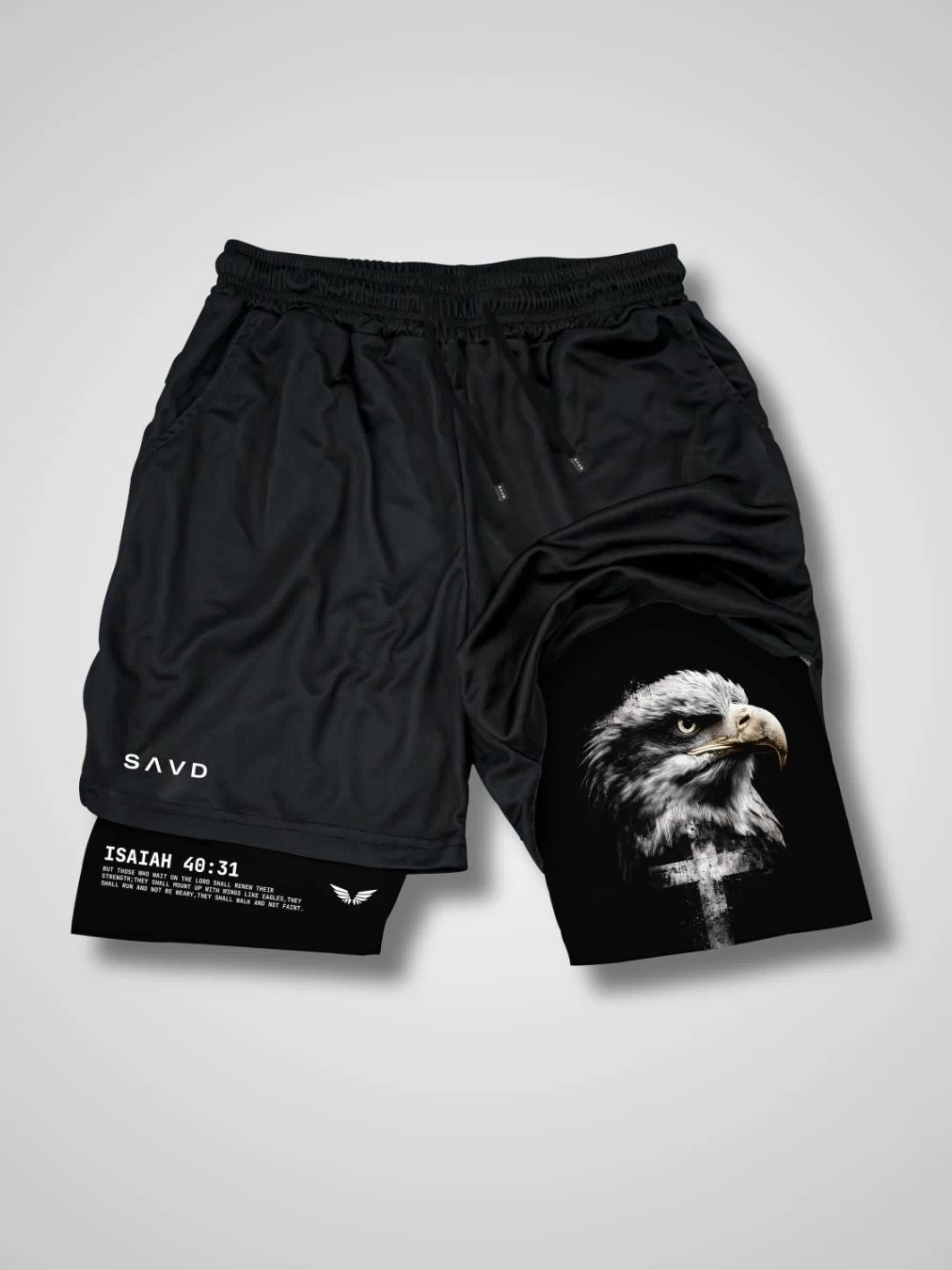 Isaiah 40:31 'Eagle Cross' Men's Performance shorts