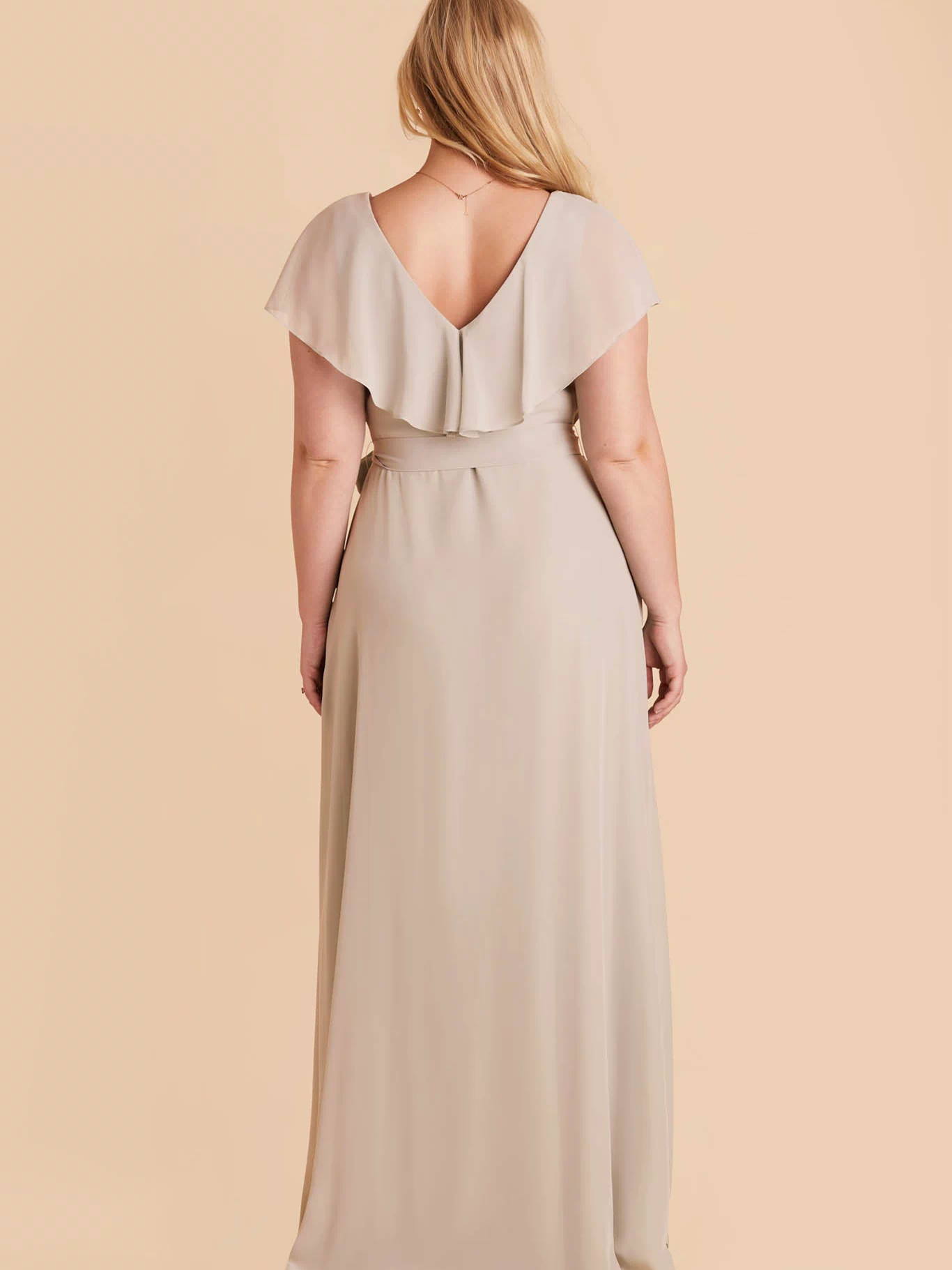 Classic Champagne Jackson Chiffon Dress by Birdy Grey